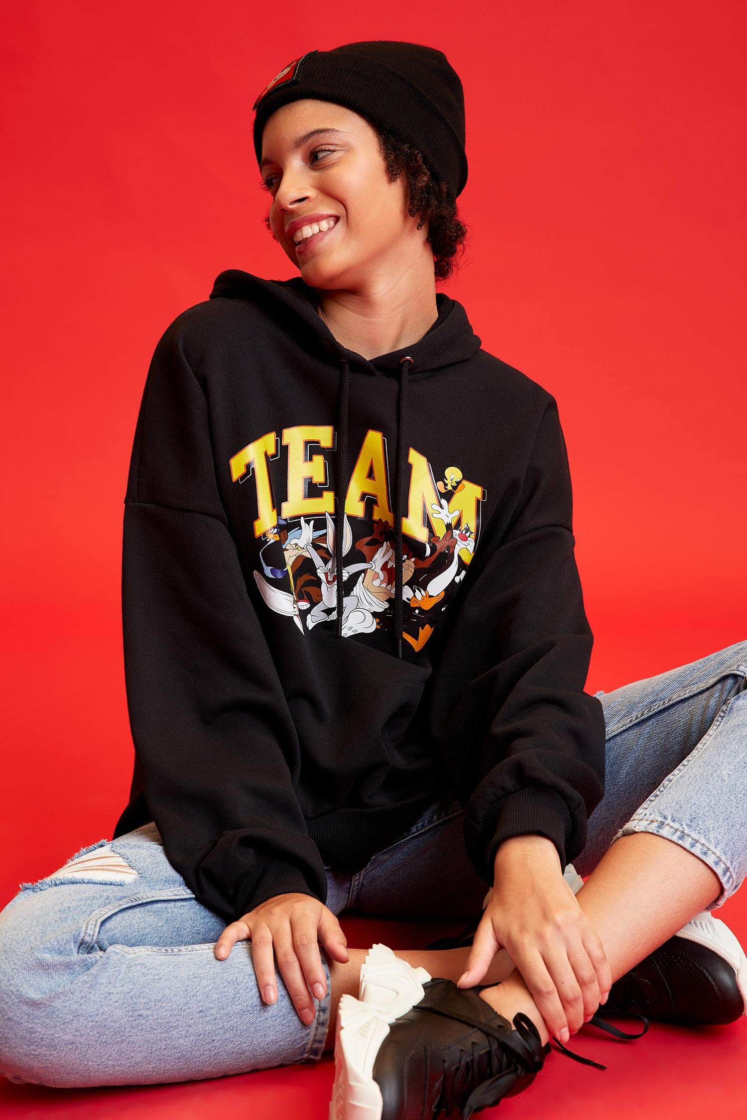 Looney Tunes Lisanslı Oversize Fit Sweatshirt