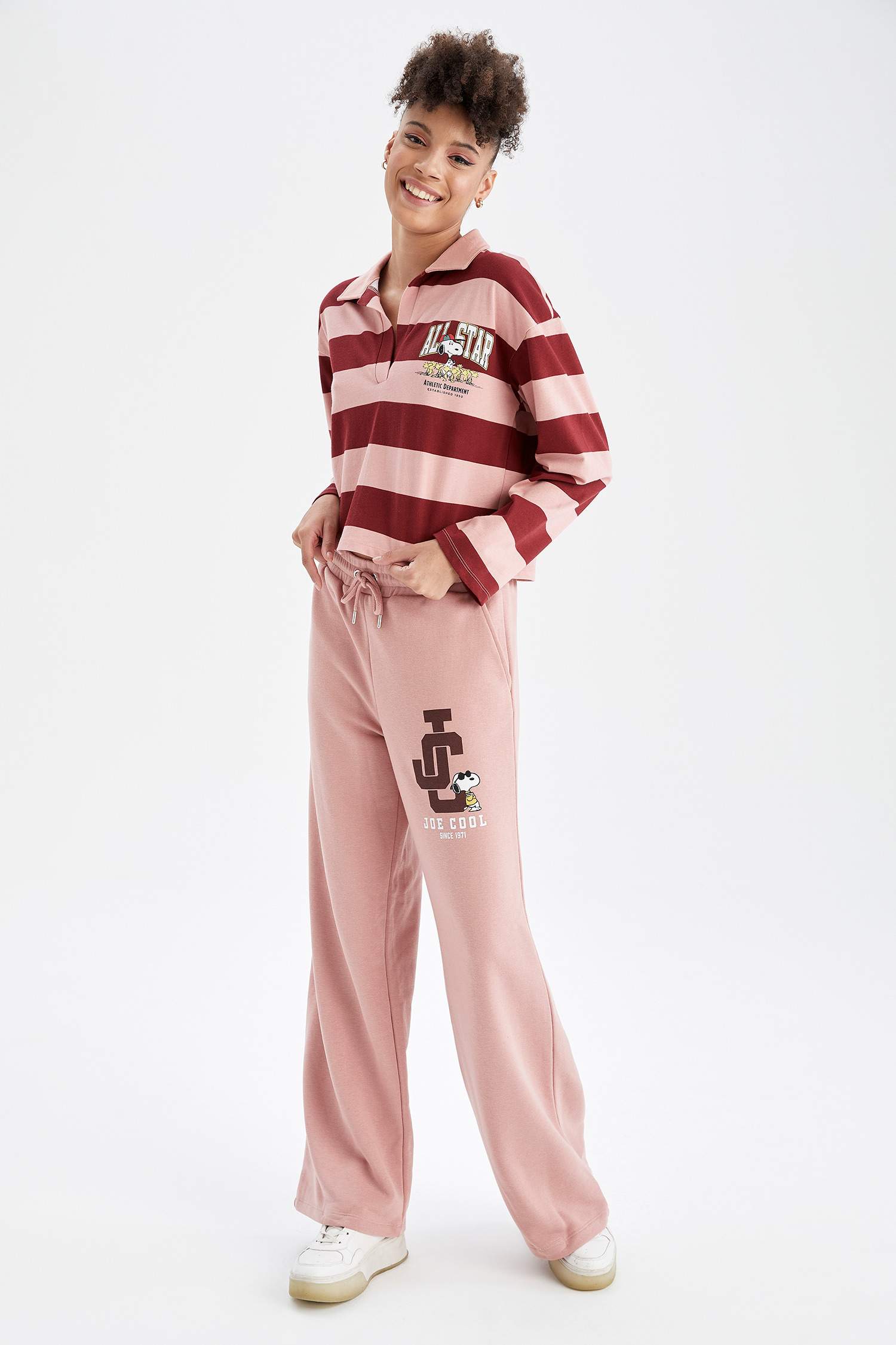 Coool Snoopy Lisanslı Regular Fit Polo Yaka Uzun Kollu Tişört