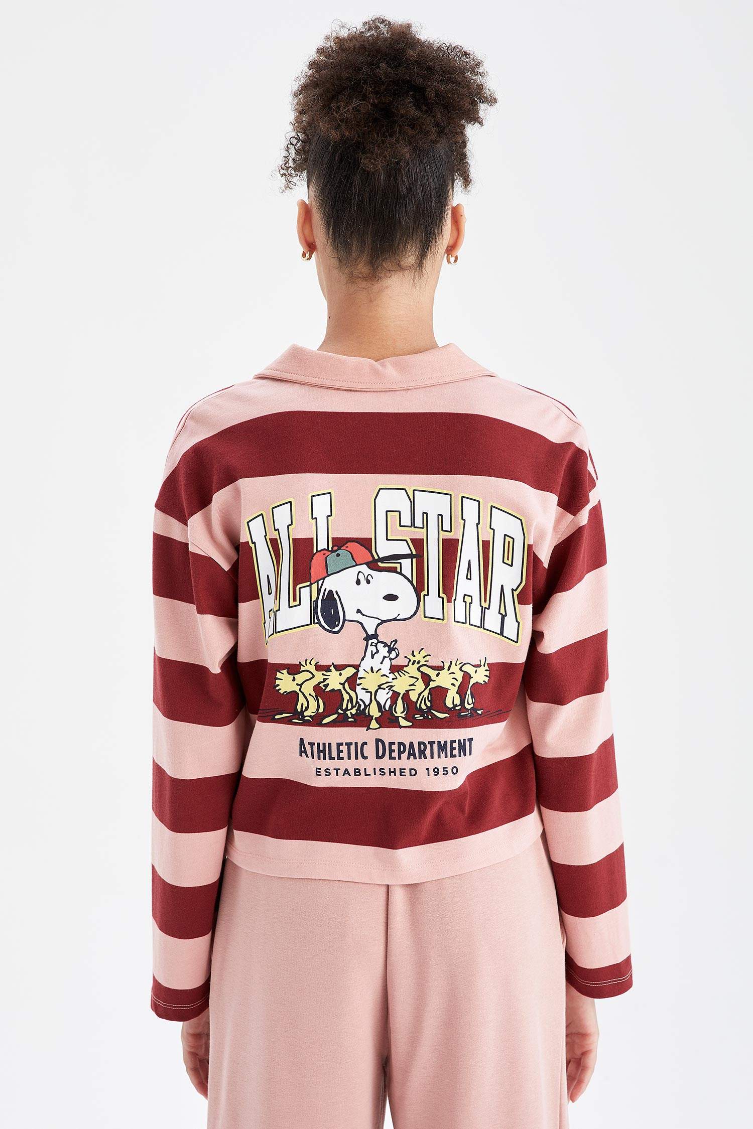 Coool Snoopy Lisanslı Regular Fit Polo Yaka Uzun Kollu Tişört