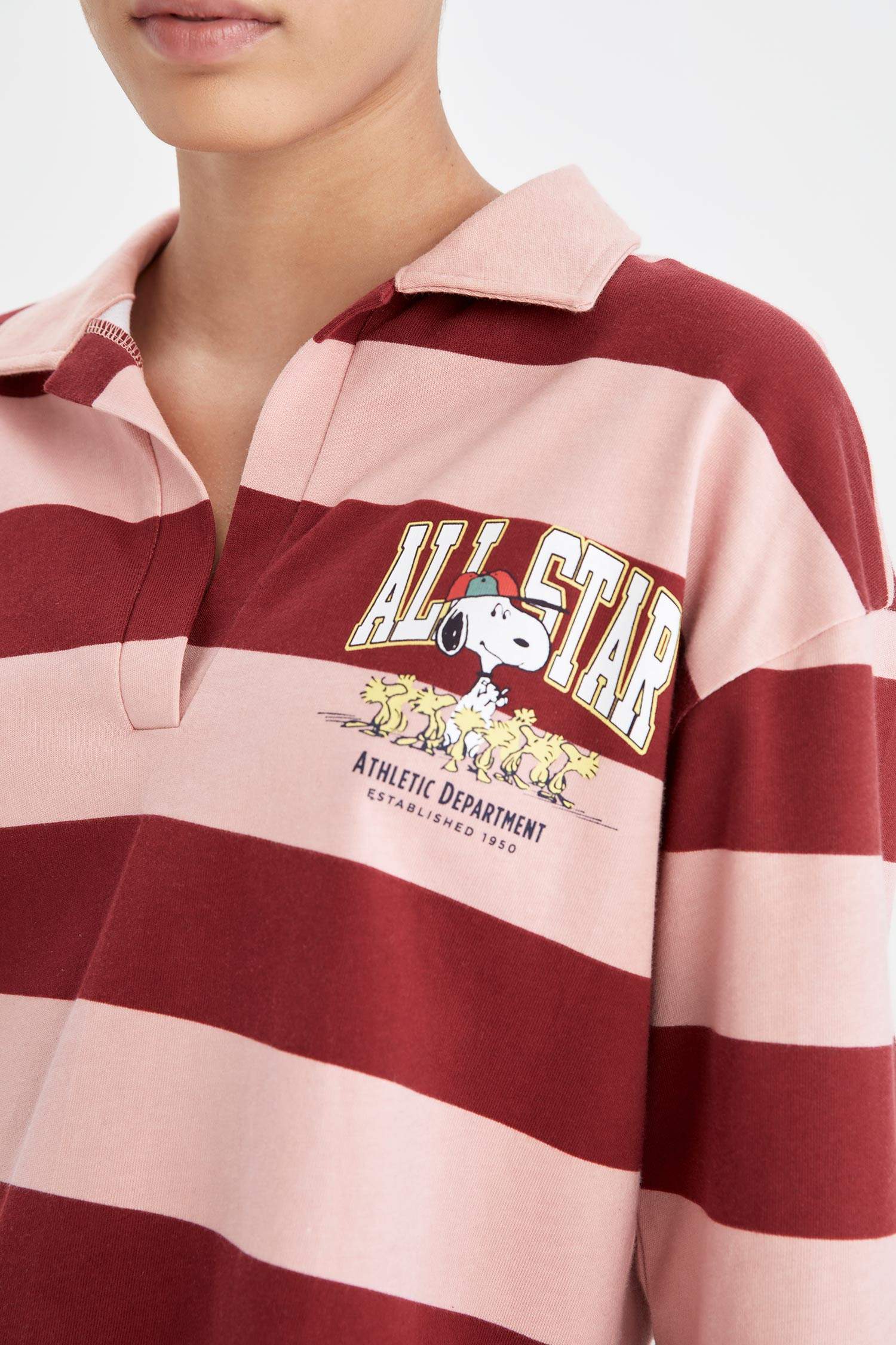 Coool Snoopy Lisanslı Regular Fit Polo Yaka Uzun Kollu Tişört