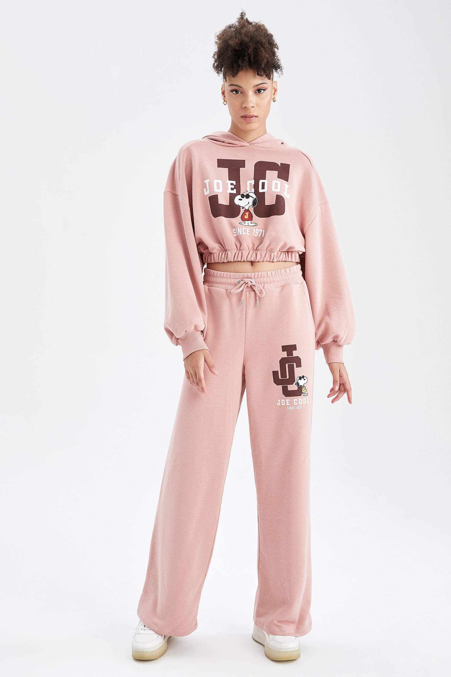 Coool Snoopy Lisanslı Oversize Fit Geniş Paça Baskılı Eşofman Altı