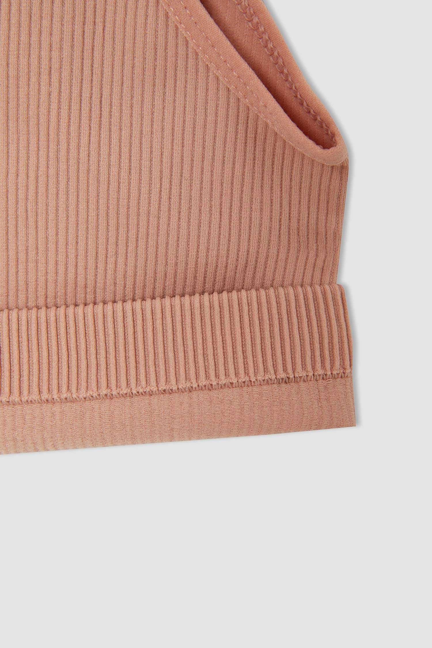 Kız Çocuk Slim Fit Crop Bisiklet Yaka Atlet