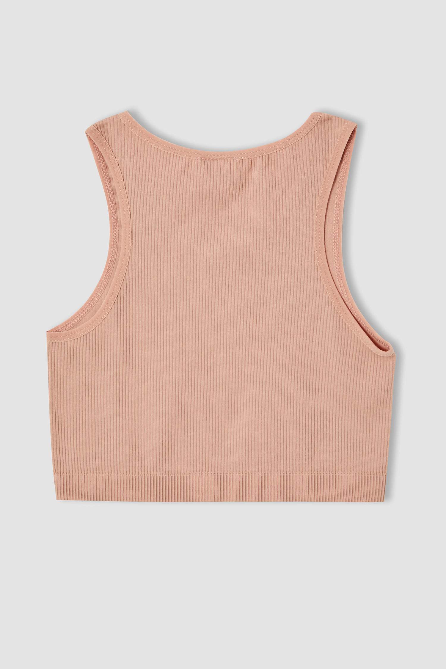 Kız Çocuk Slim Fit Crop Bisiklet Yaka Atlet