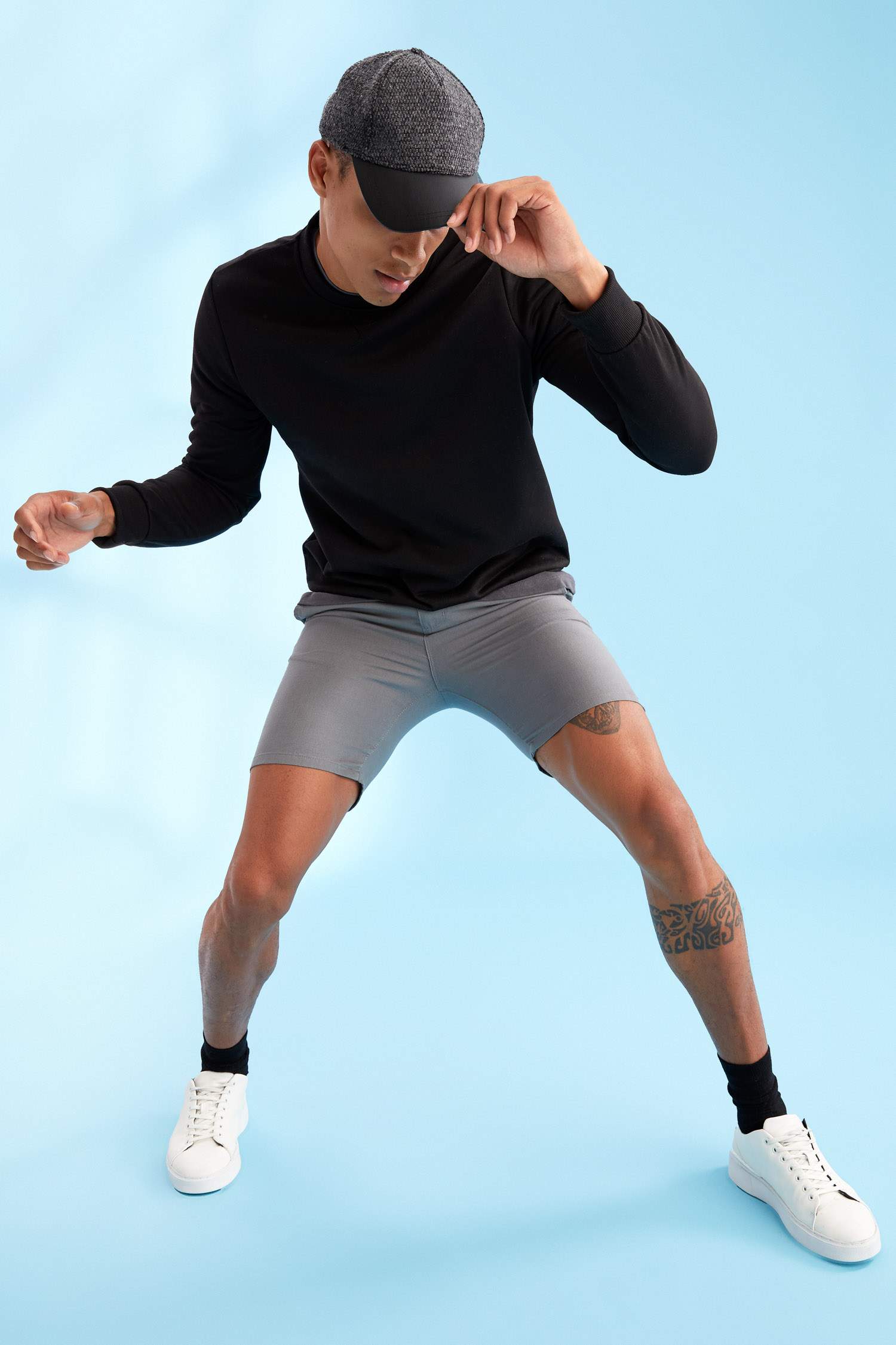 Regular Fit Bisiklet Yaka Basic Uzun Kollu Sweatshirt