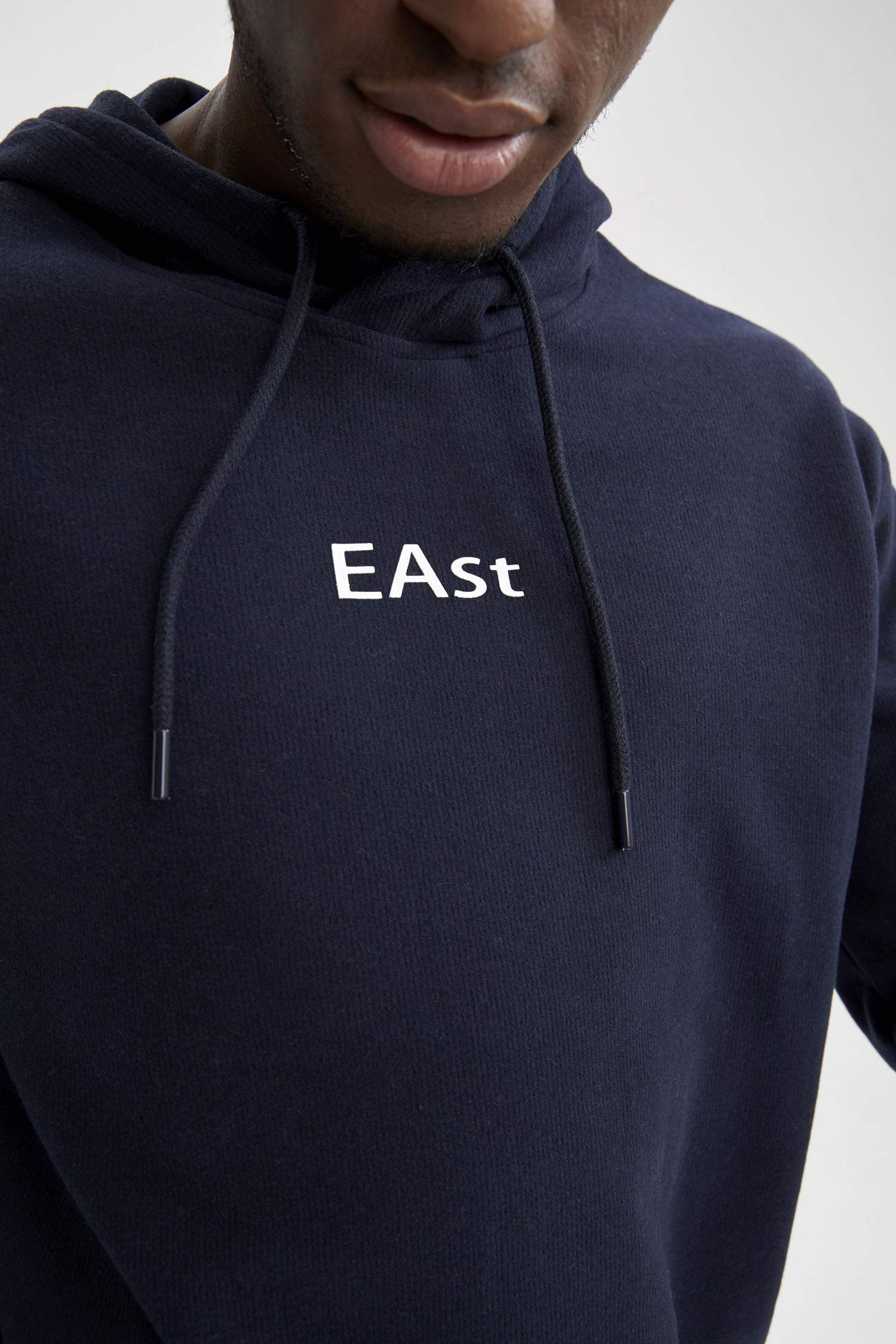 Oversize Fit Kapüşonlu Baskılı Uzun Kollu Sweatshirt