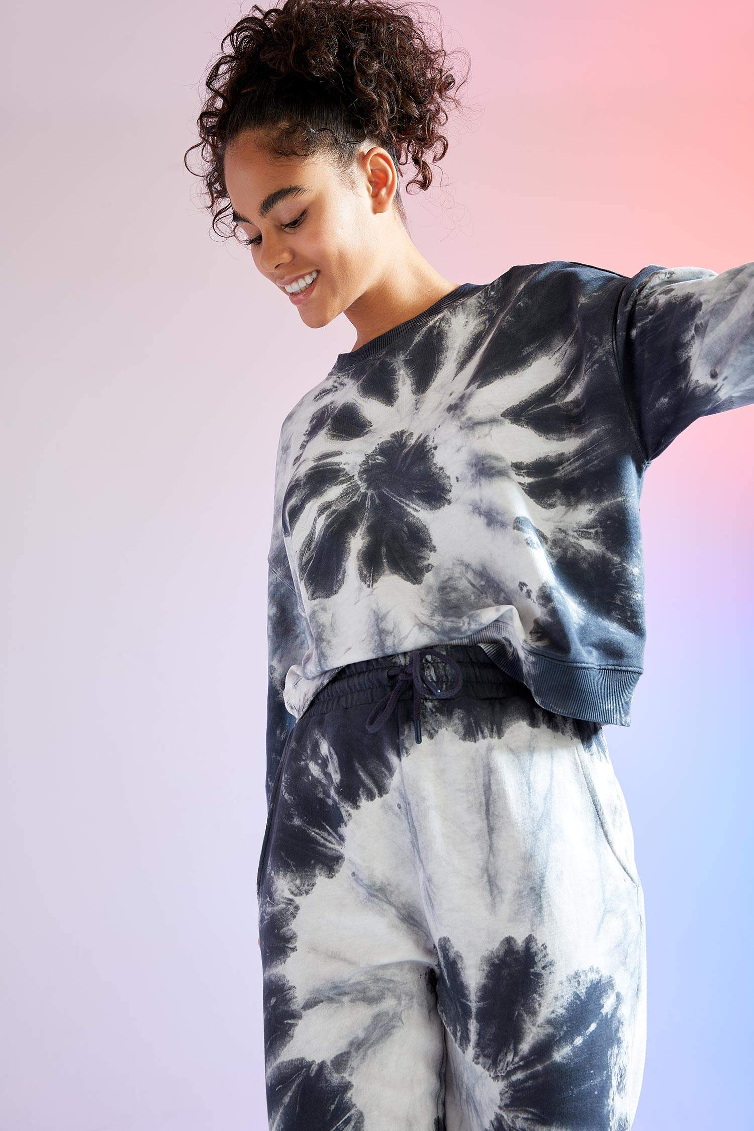 Batik Baskılı Relax Fit Sweatshirt