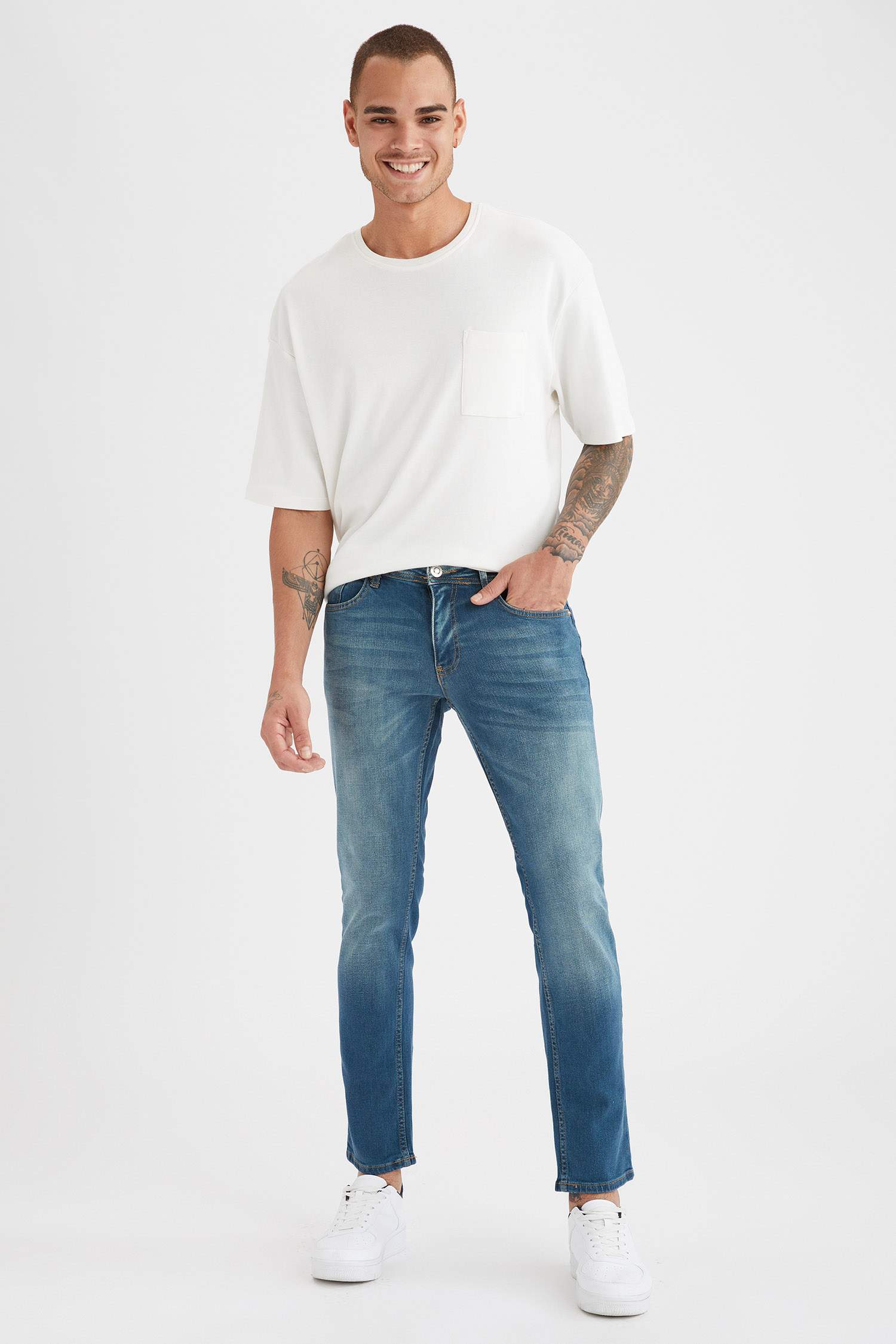 Pedro Slim Fit Normal Bel Dar Paça Jean Pantolon