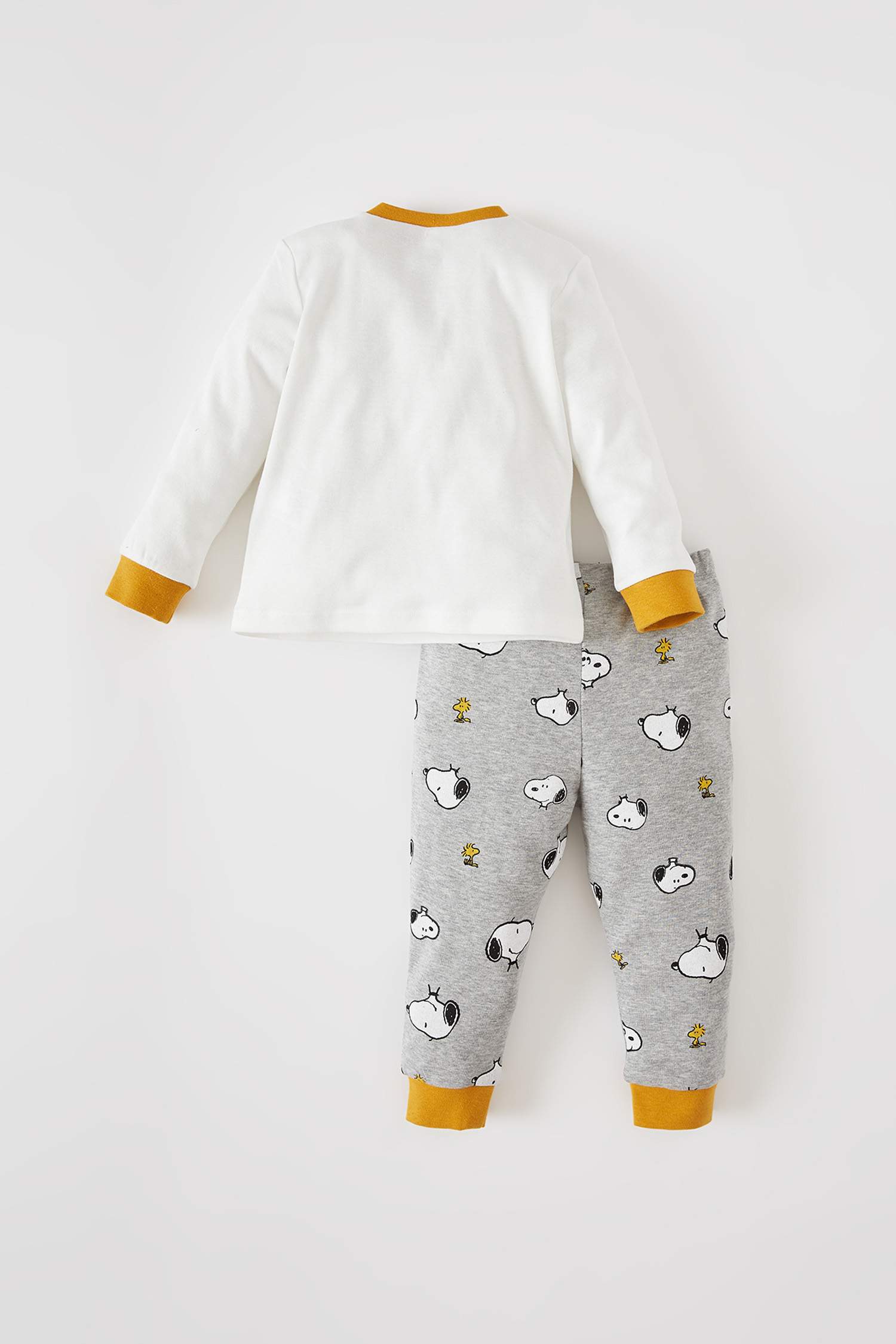 Erkek Bebek Snoopy Lisanlı Uzun Kollu Pamuklu Pijama Takımı