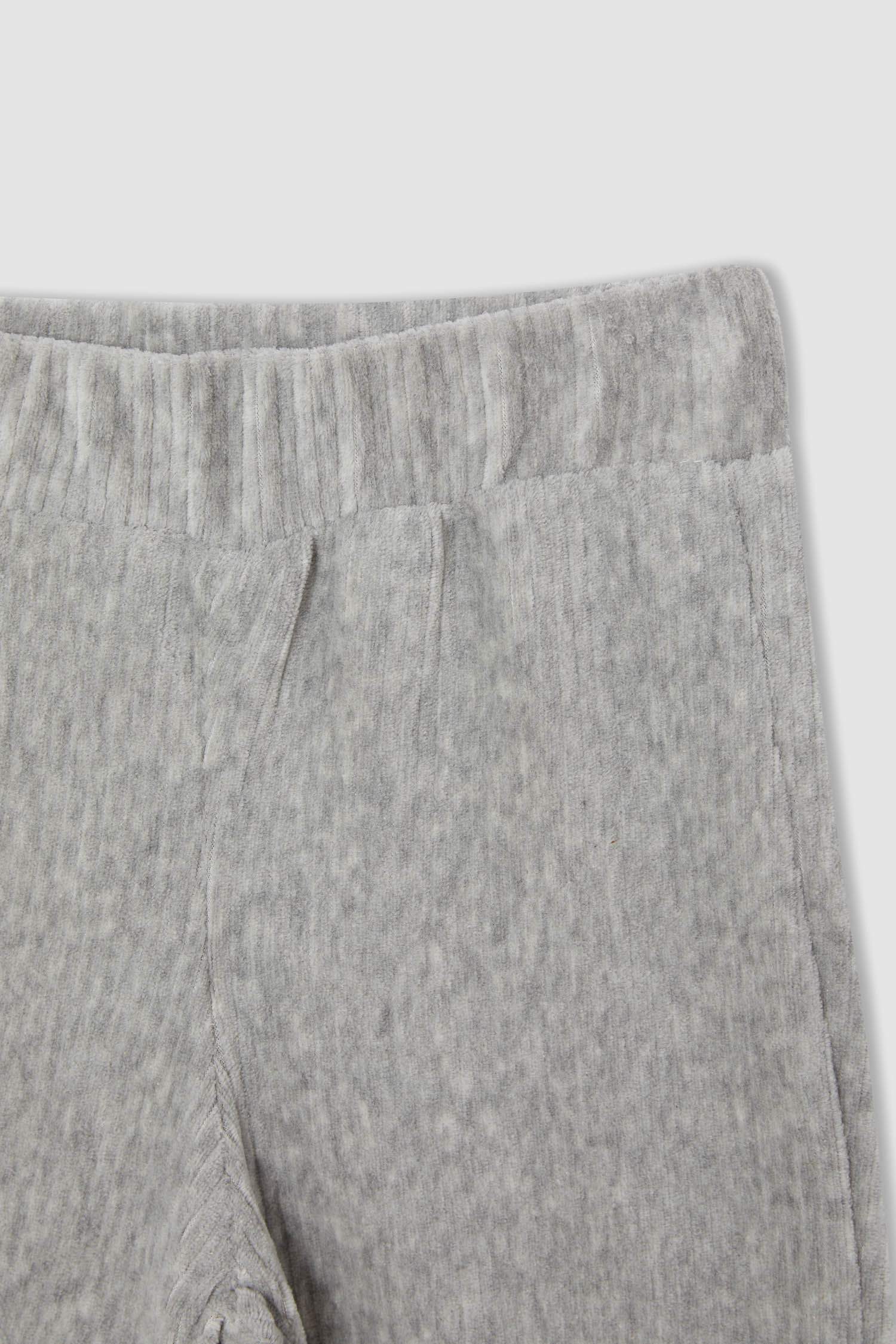 Kız Çocuk Uzun Kollu Triko Görünümlü Pijama Takımı