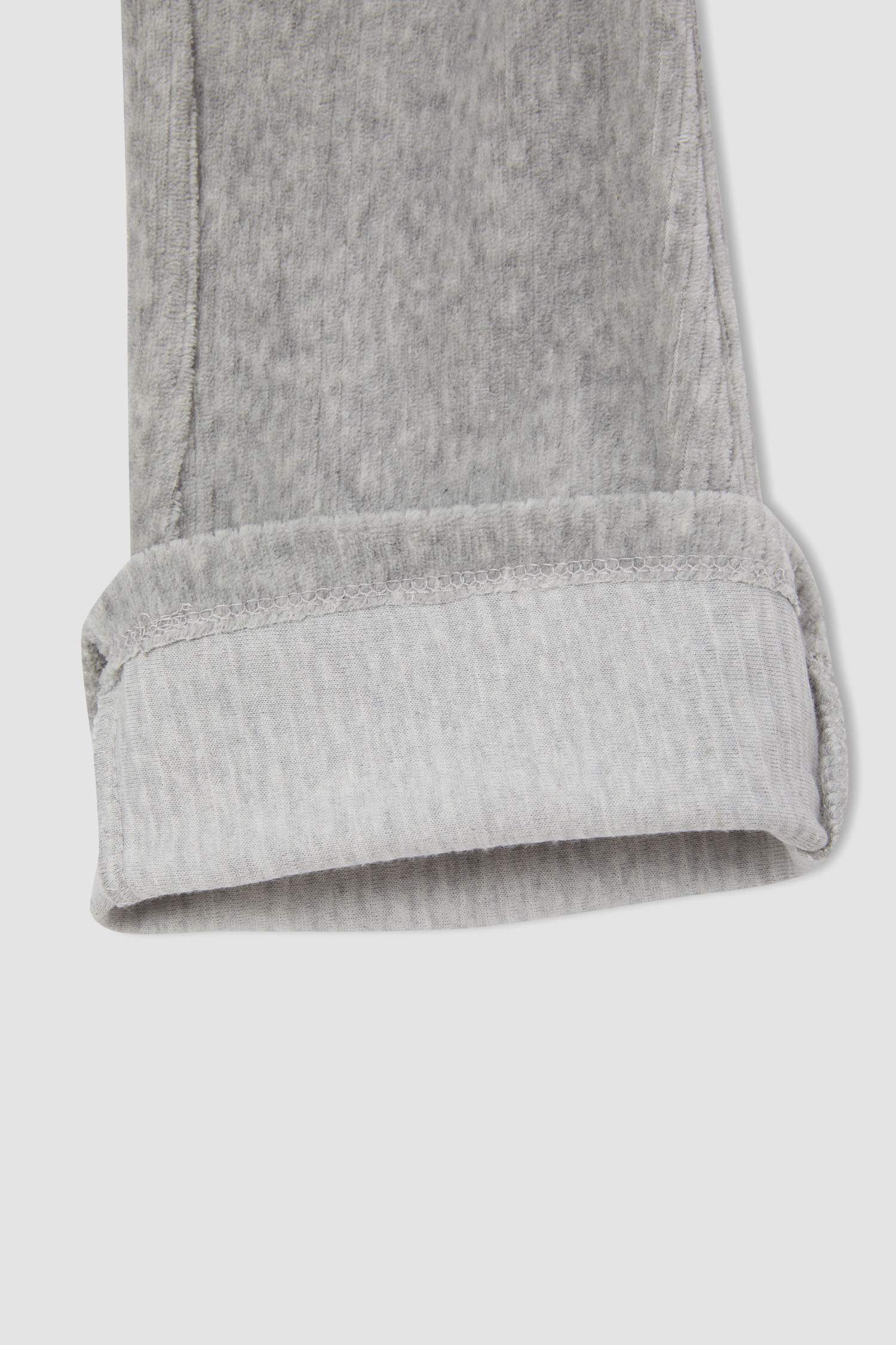 Kız Çocuk Uzun Kollu Triko Görünümlü Pijama Takımı
