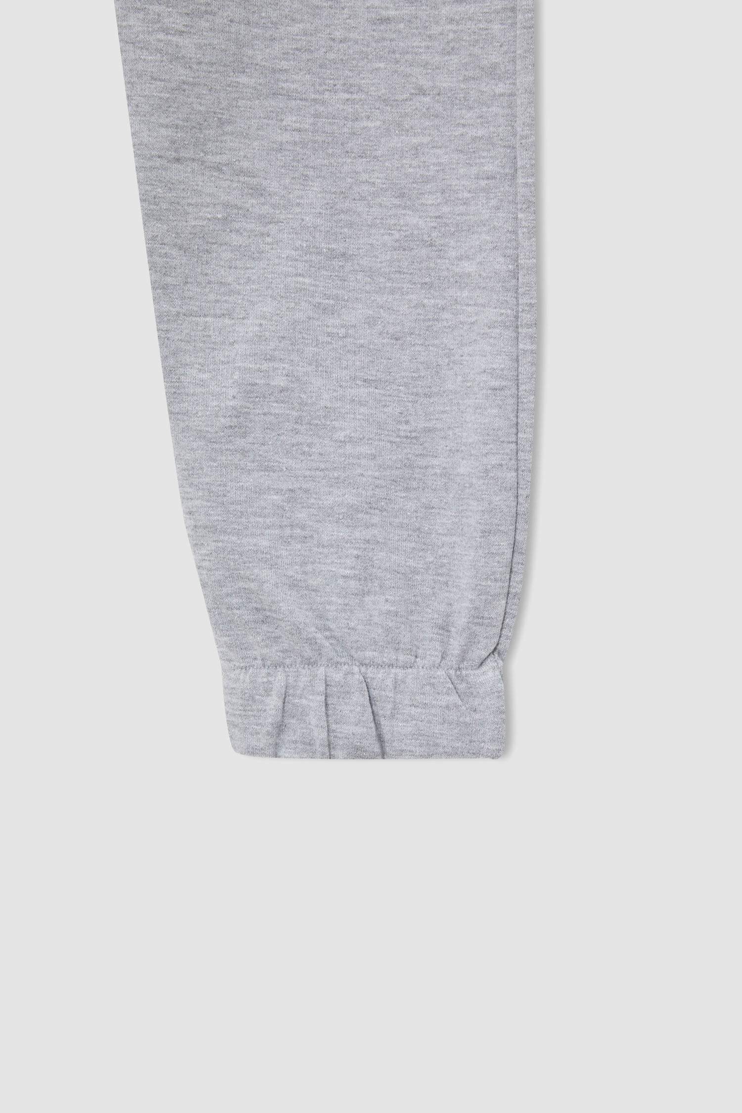 Kız Çocuk Regular Fit Kapüşonlu Uzun Kollu Pamuklu Pijama Takım