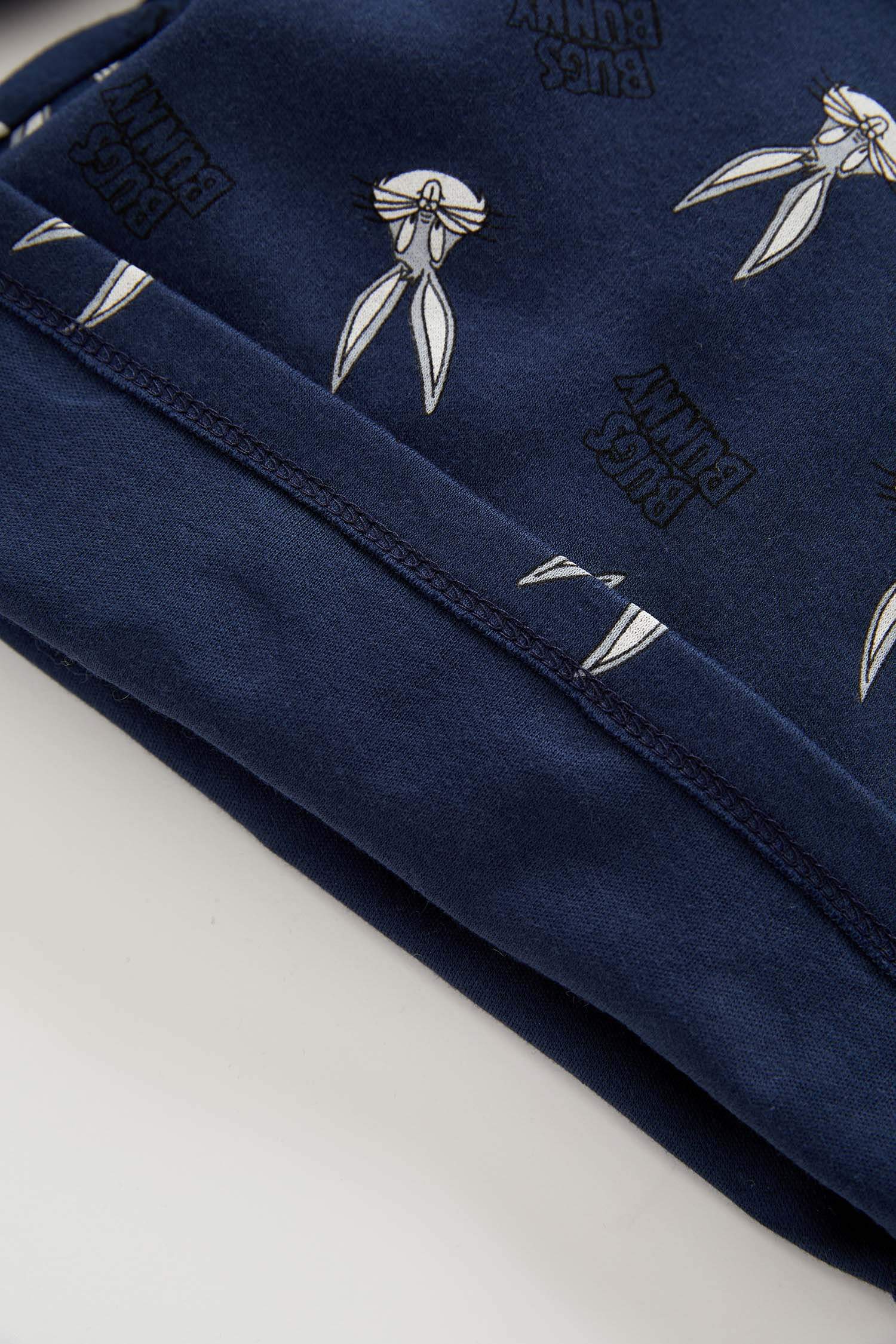 Erkek Bebek Bugs Bunny Lisanslı Uzun Kollu Pijama Takımı