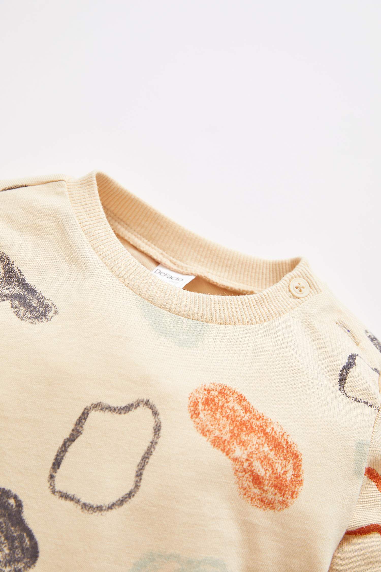 Erkek Bebek Desenli Uzun Kollu Pijama Takımı