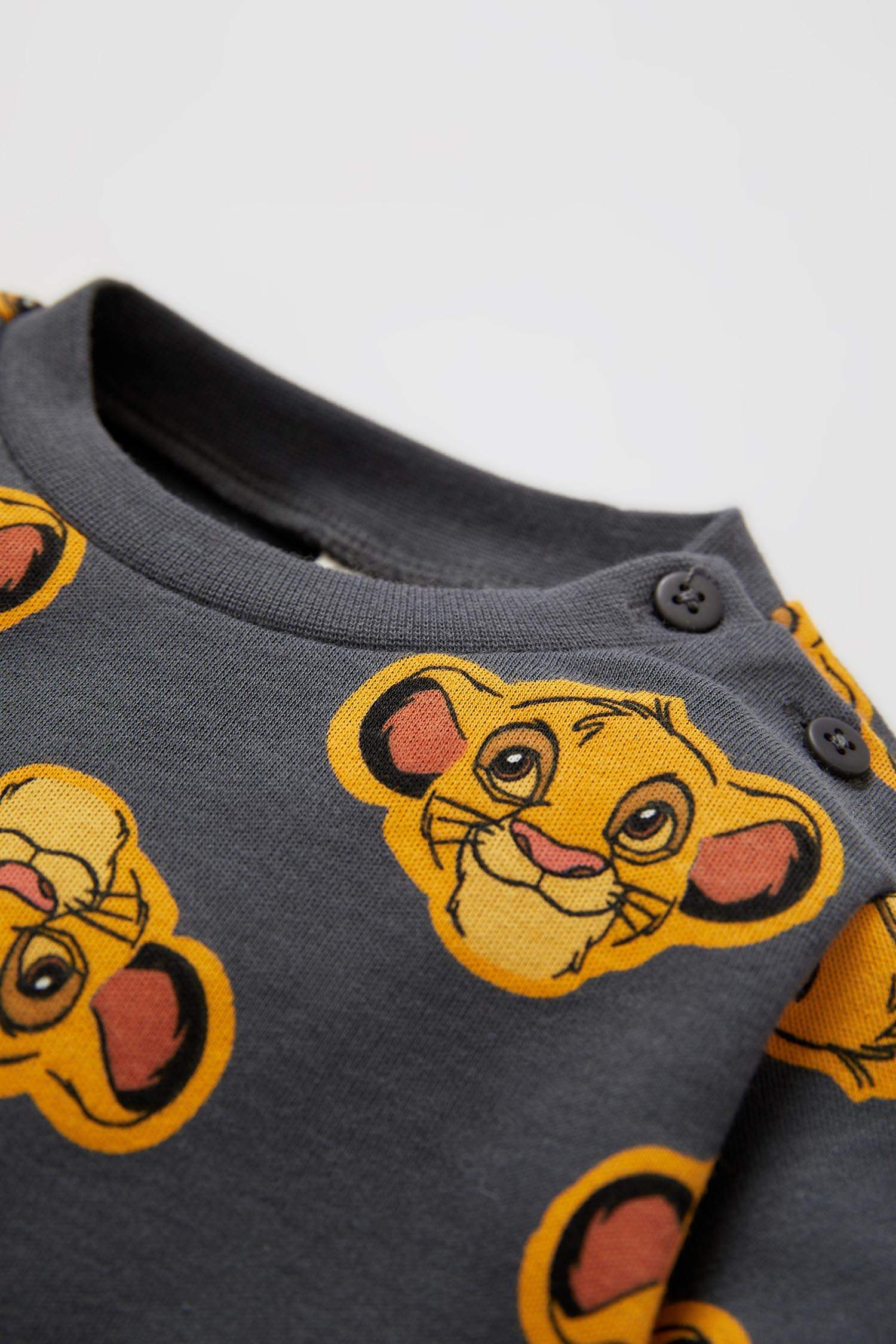 Erkek Bebek Lion King Lisanslı Uzun Kollu Pamuklu Pijama Takım