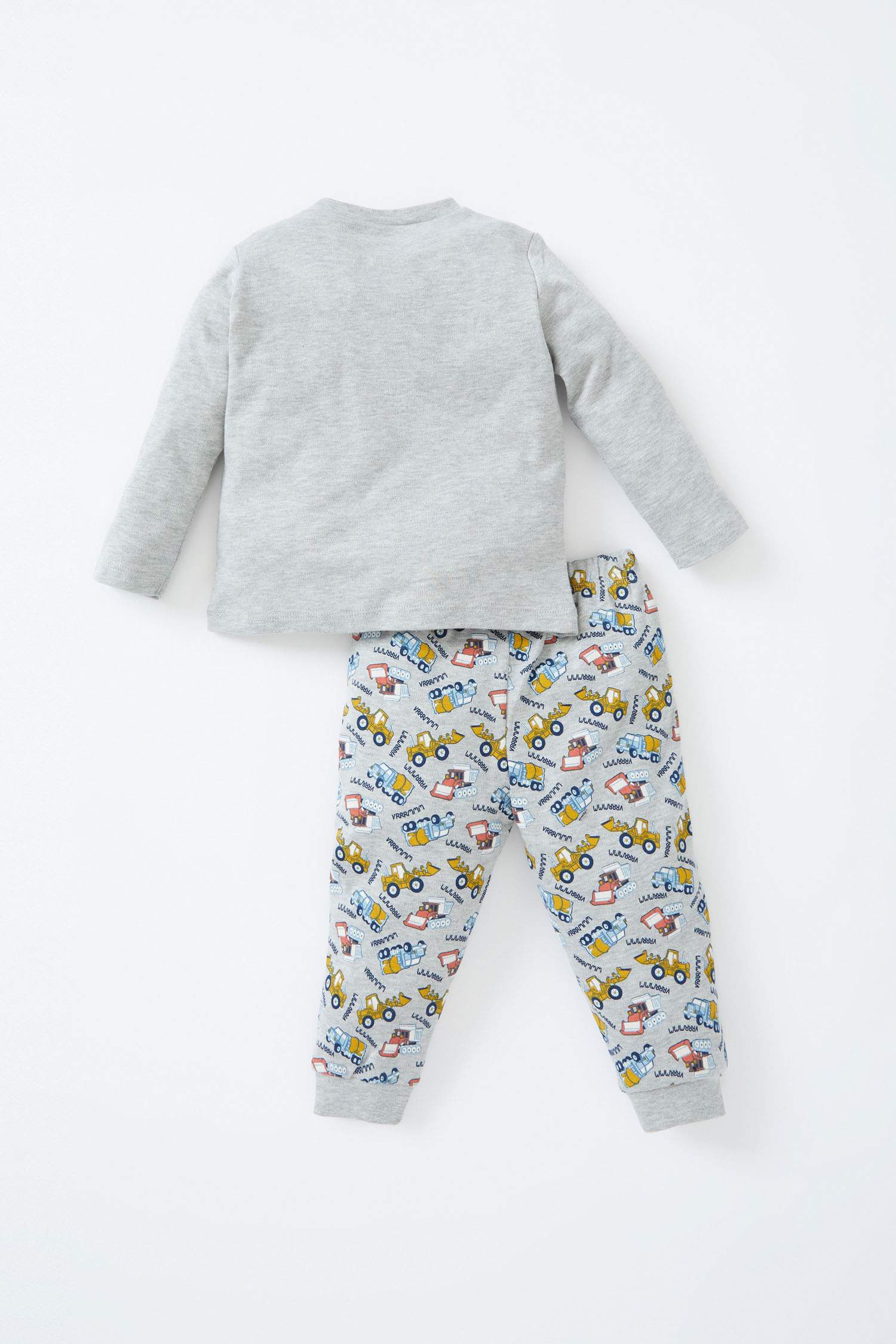 Erkek Bebek Desenli Uzun Kollu Pamuklu Pijama Takım