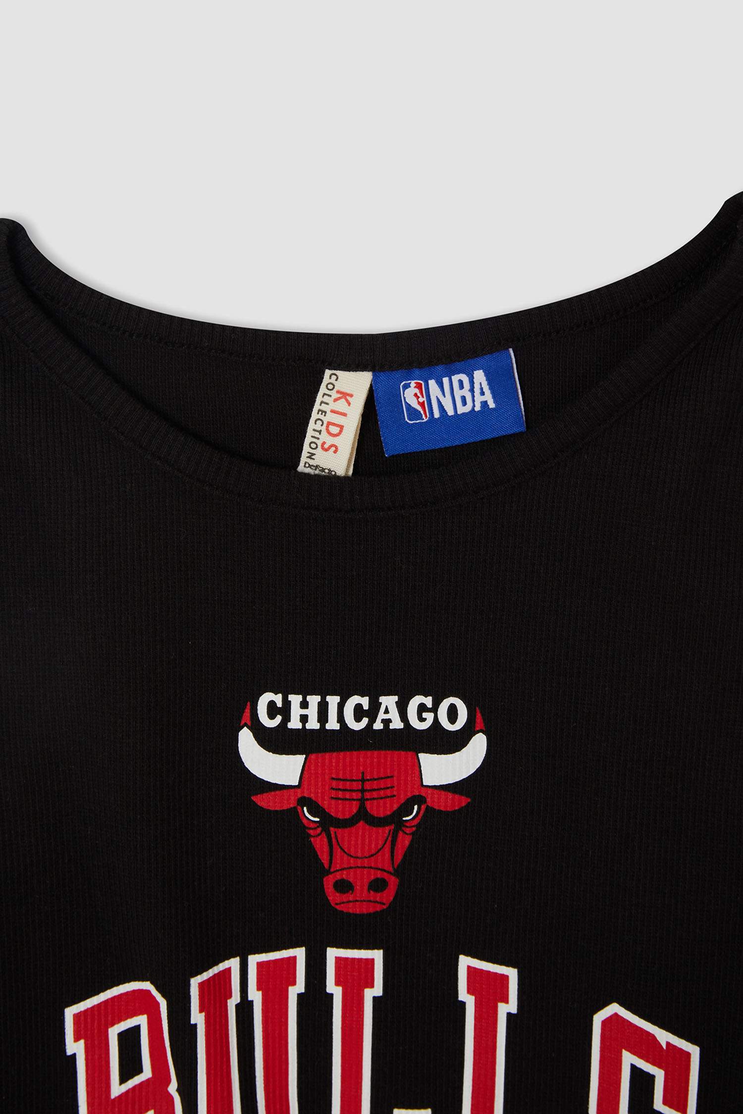 Kız Çocuk Chicago Bulls Lisanslı Crop Bisiklet Yaka Atlet
