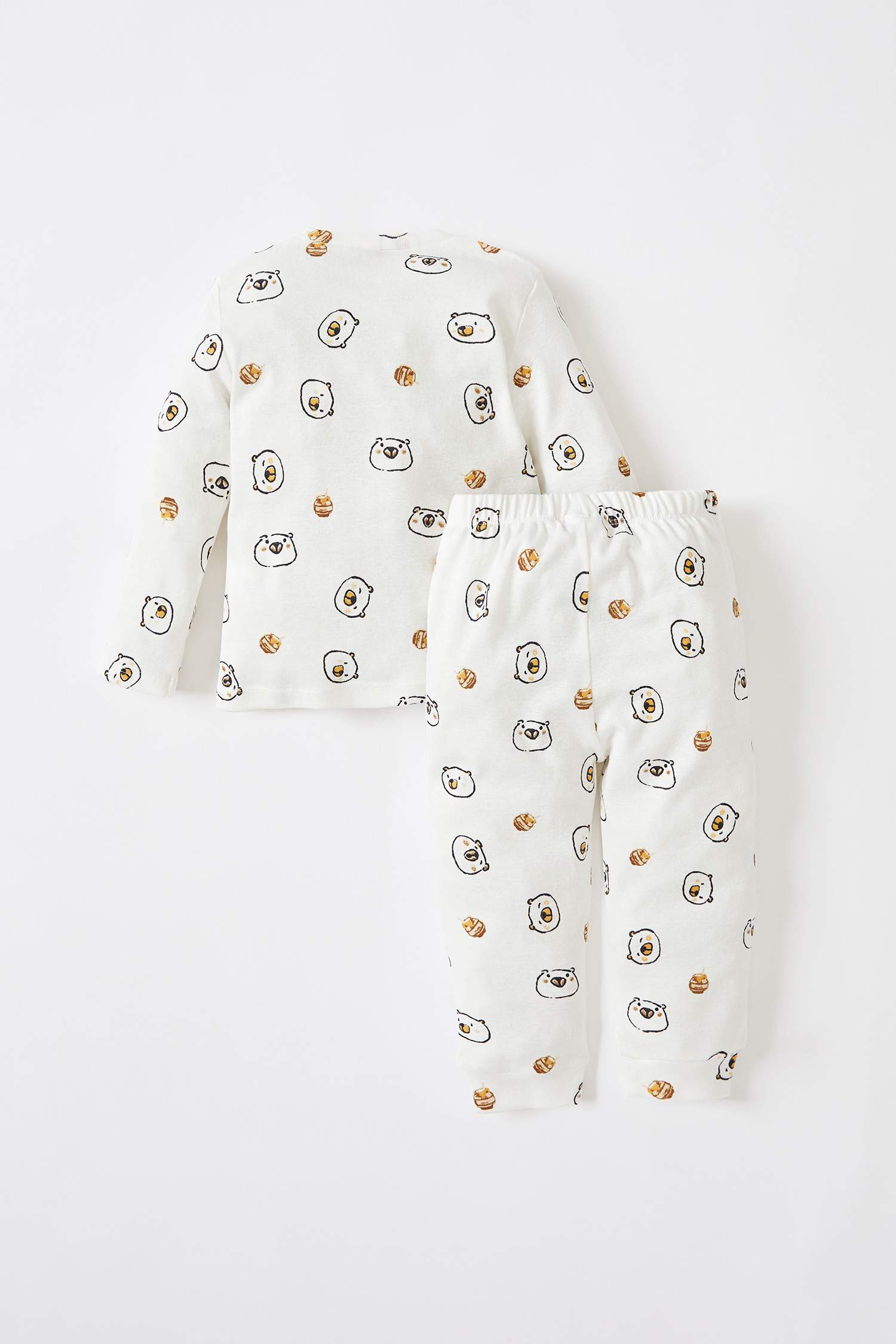 Erkek Bebek Desenli Uzun Kollu Pijama Takımı