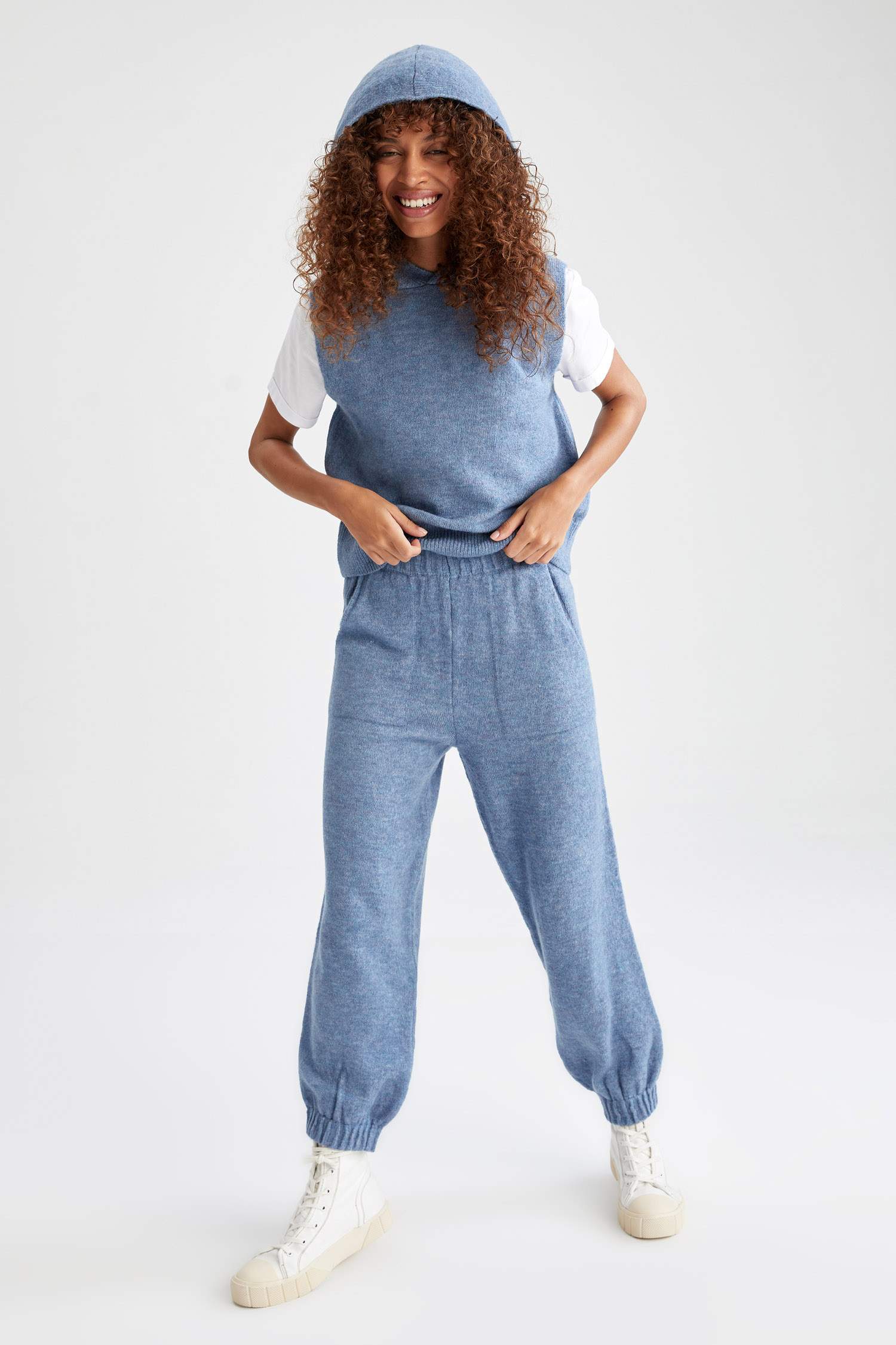 Coool Regular Fit Kapüşonlu Triko Süveter