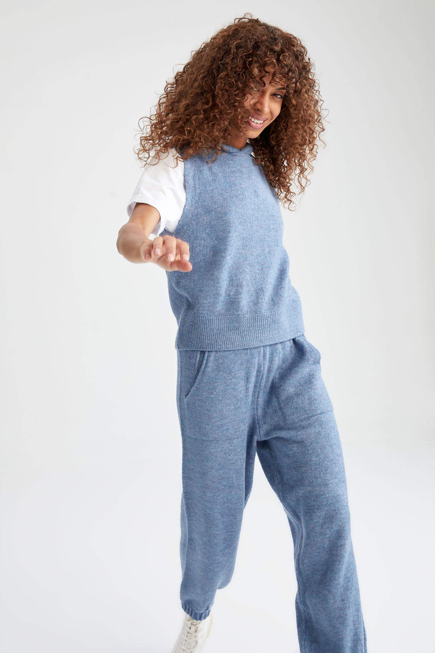 Coool Regular Fit Kapüşonlu Triko Süveter