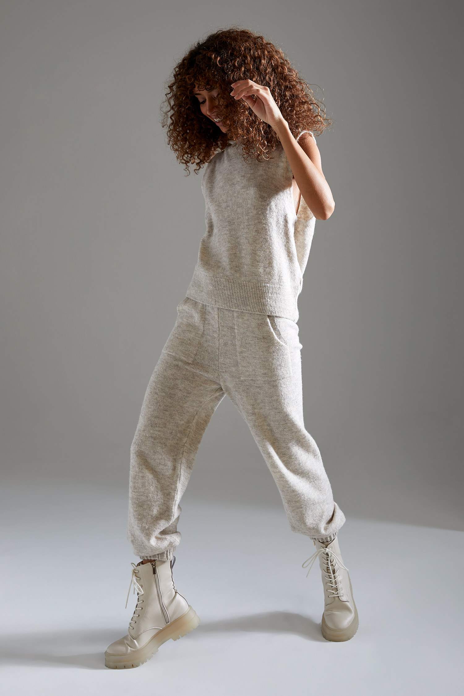 Beli Lastikli Relax Fit Triko Jogger Pantolon