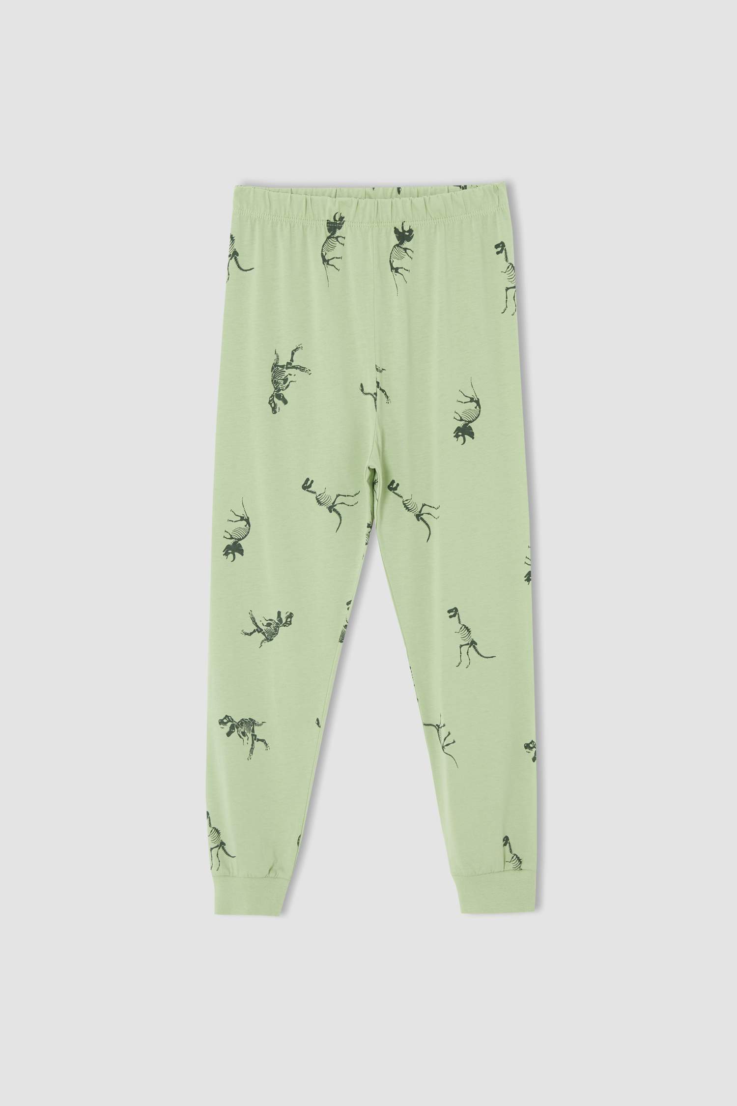 Erkek Çocuk Dinozor Desenli Uzun Kollu Pijama Takımı