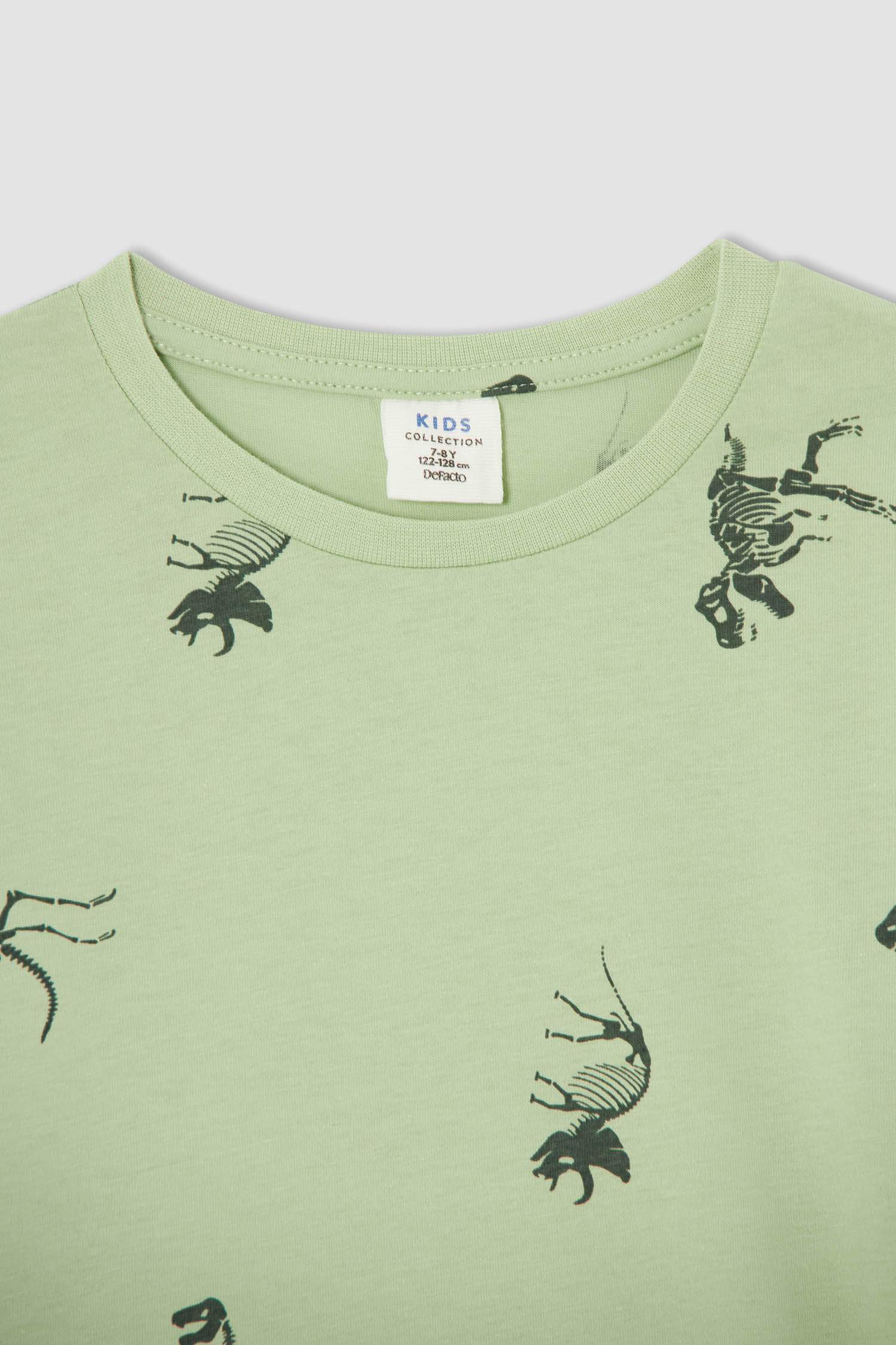 Erkek Çocuk Dinozor Desenli Uzun Kollu Pijama Takımı