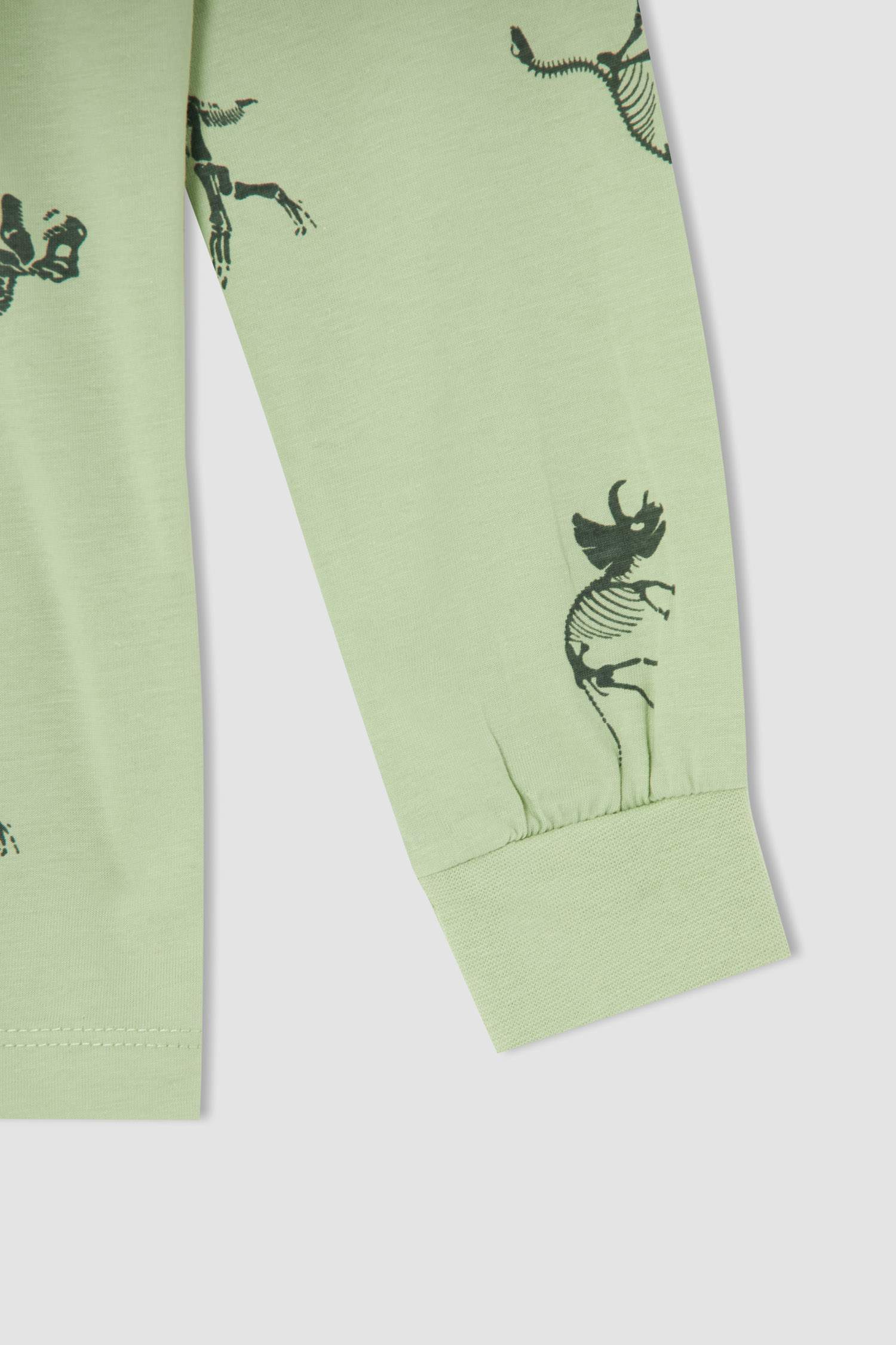 Erkek Çocuk Dinozor Desenli Uzun Kollu Pijama Takımı