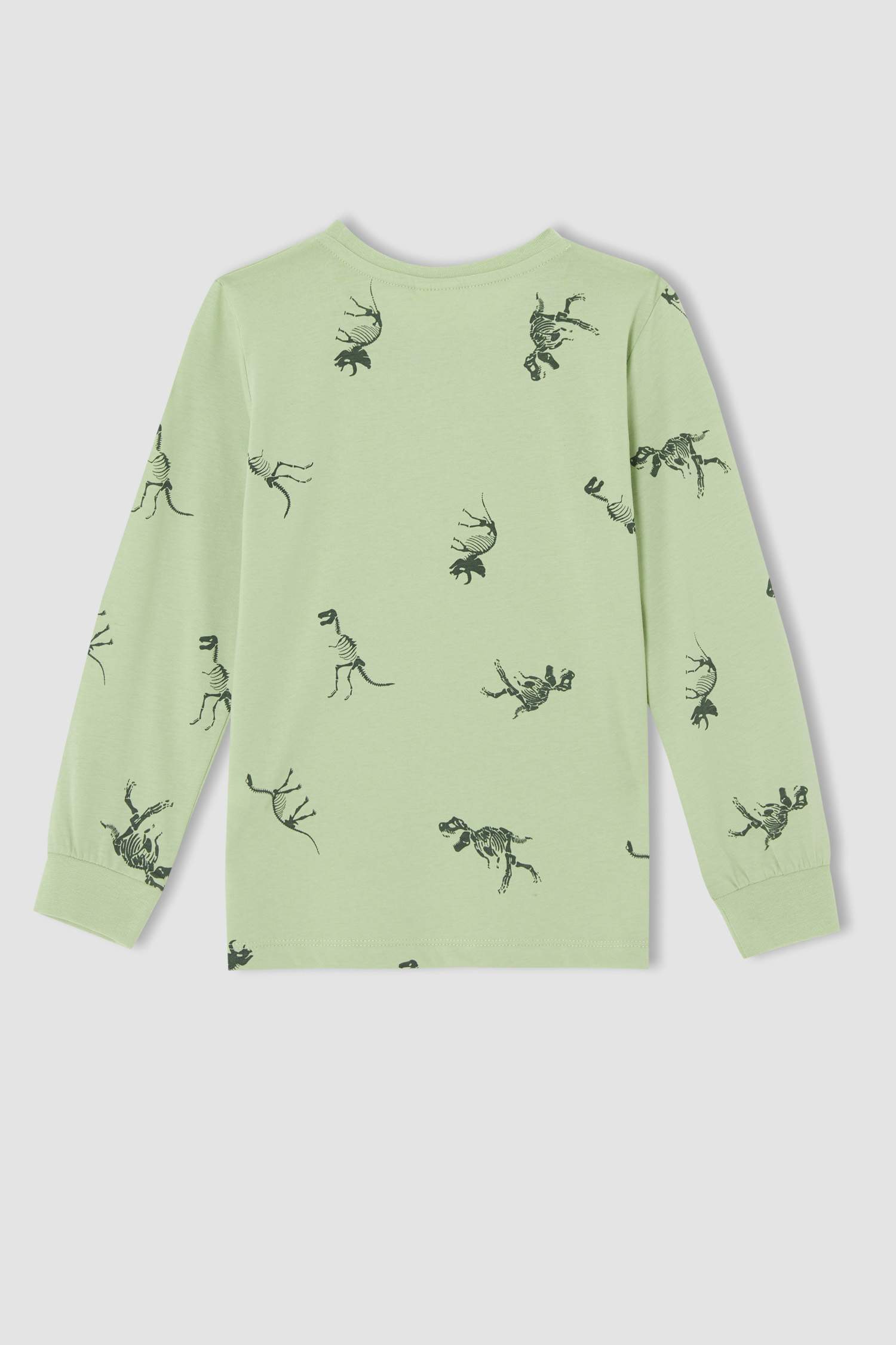 Erkek Çocuk Dinozor Desenli Uzun Kollu Pijama Takımı