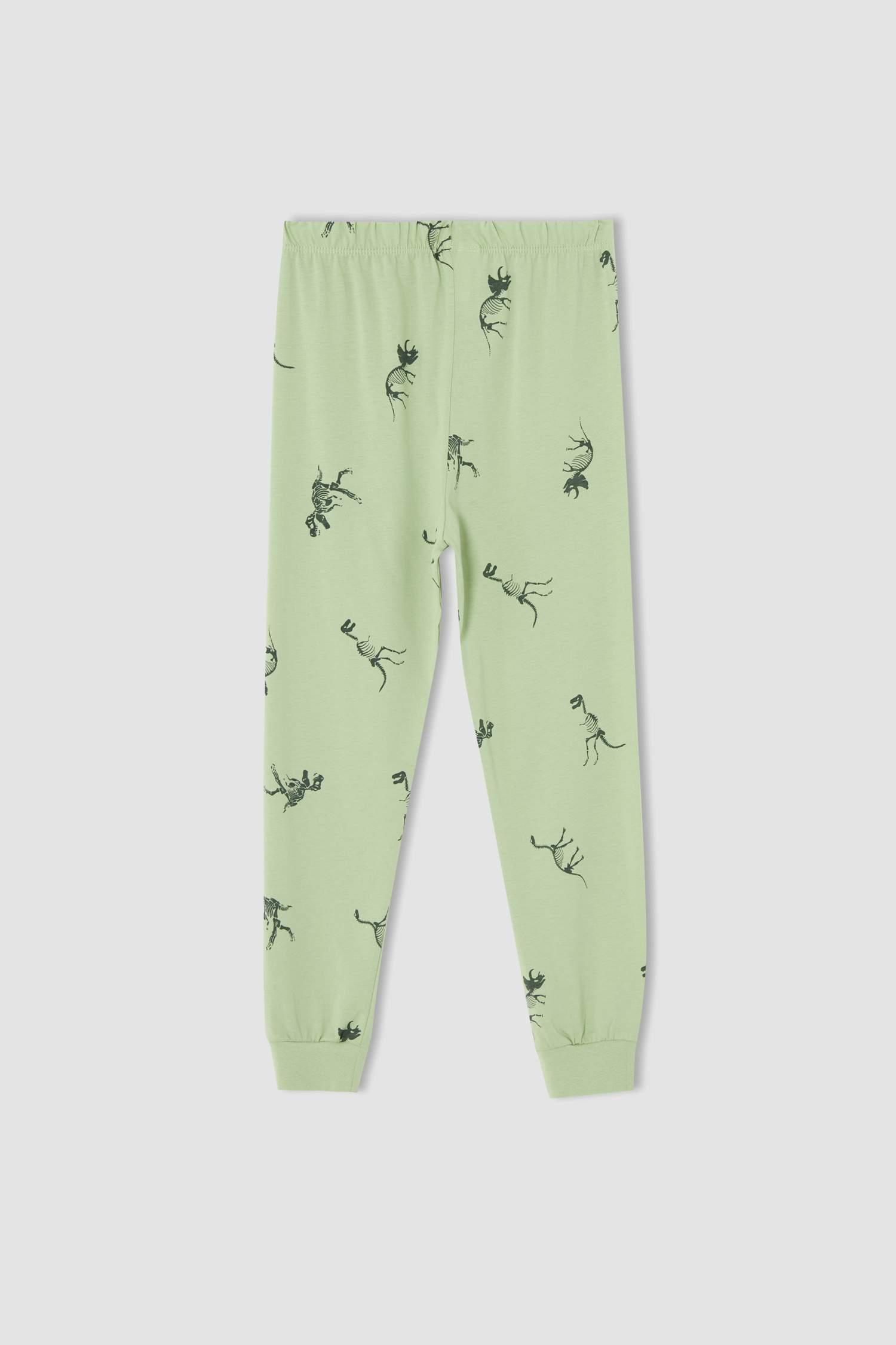 Erkek Çocuk Dinozor Desenli Uzun Kollu Pijama Takımı