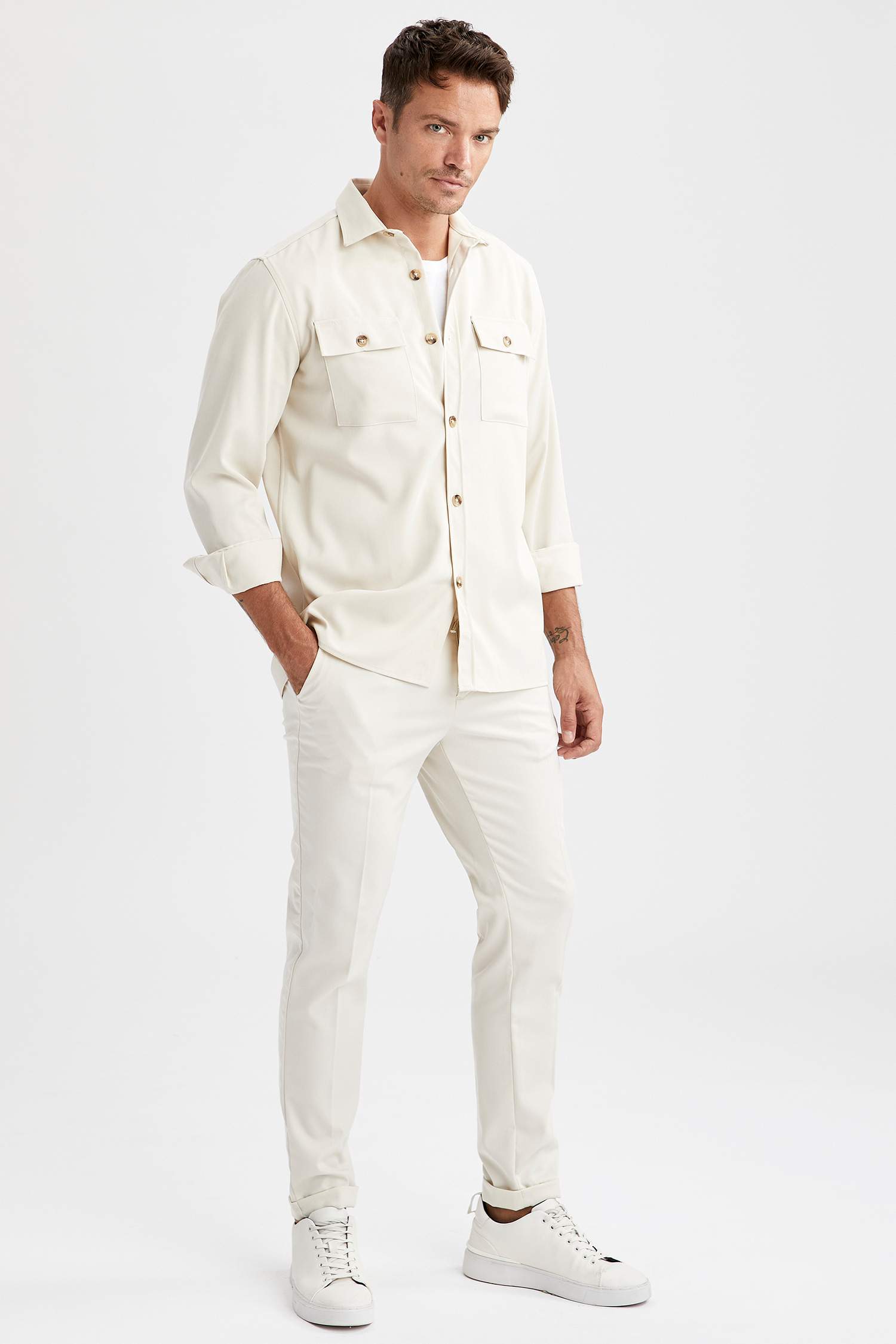 Jogger Fit Basic Chino Pantolon