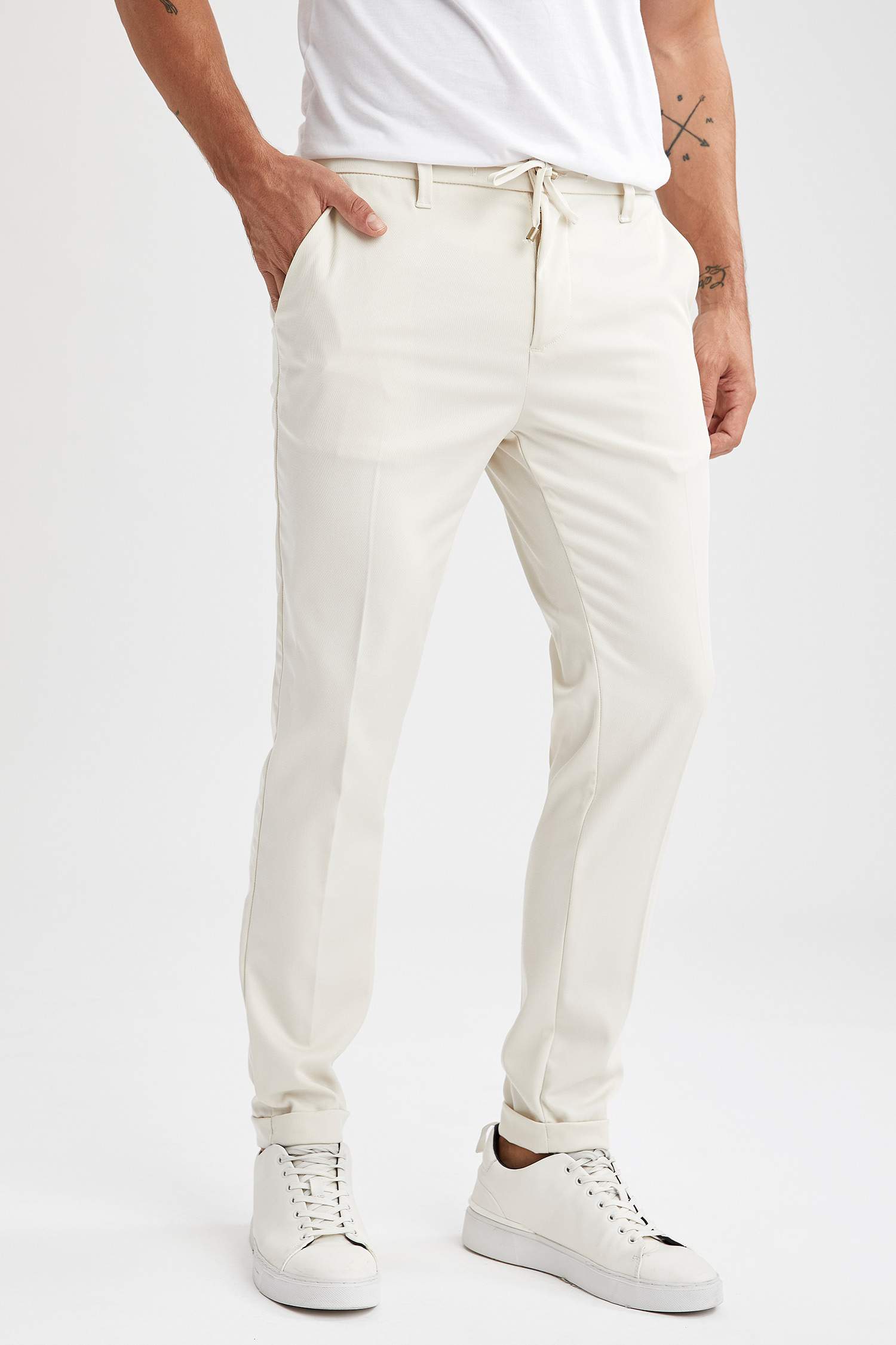 Jogger Fit Basic Chino Pantolon