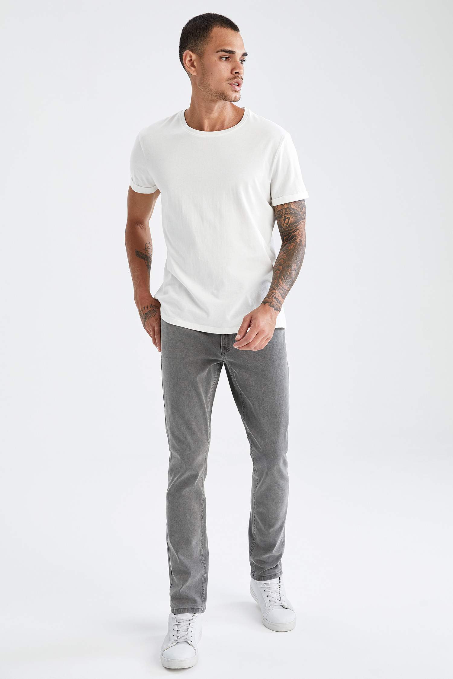 Slim Fit Normal Bel Dar Paça Jean Pantolon