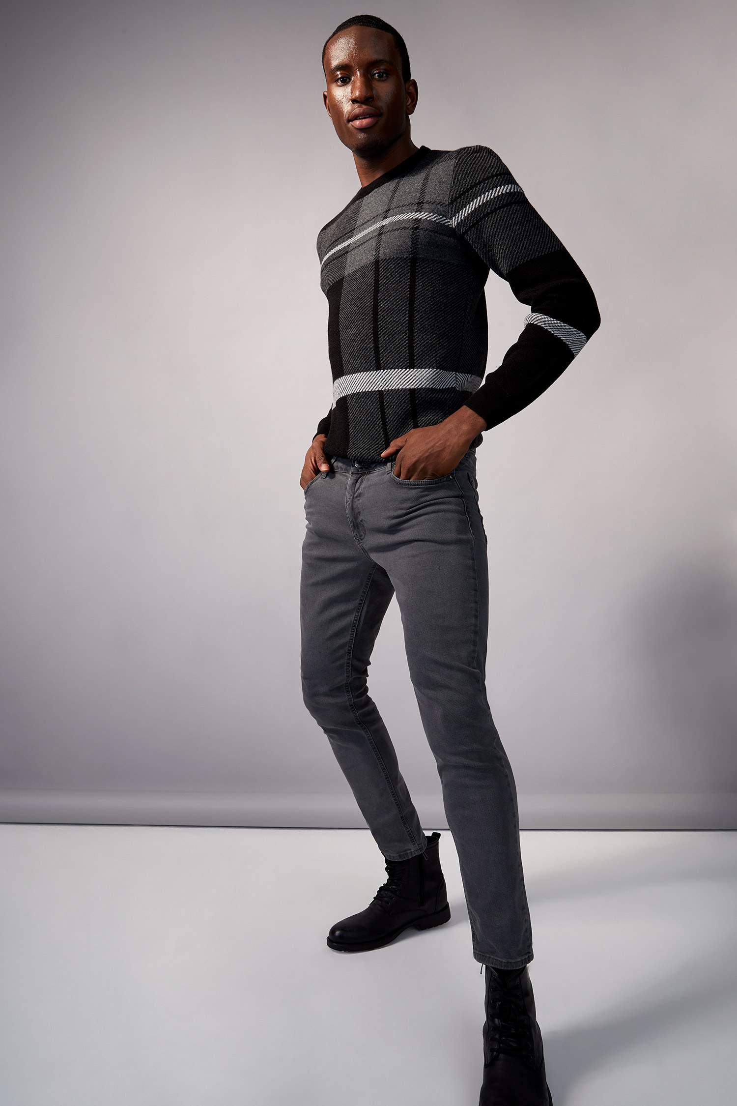 Slim Fit Normal Bel Dar Paça Jean Pantolon