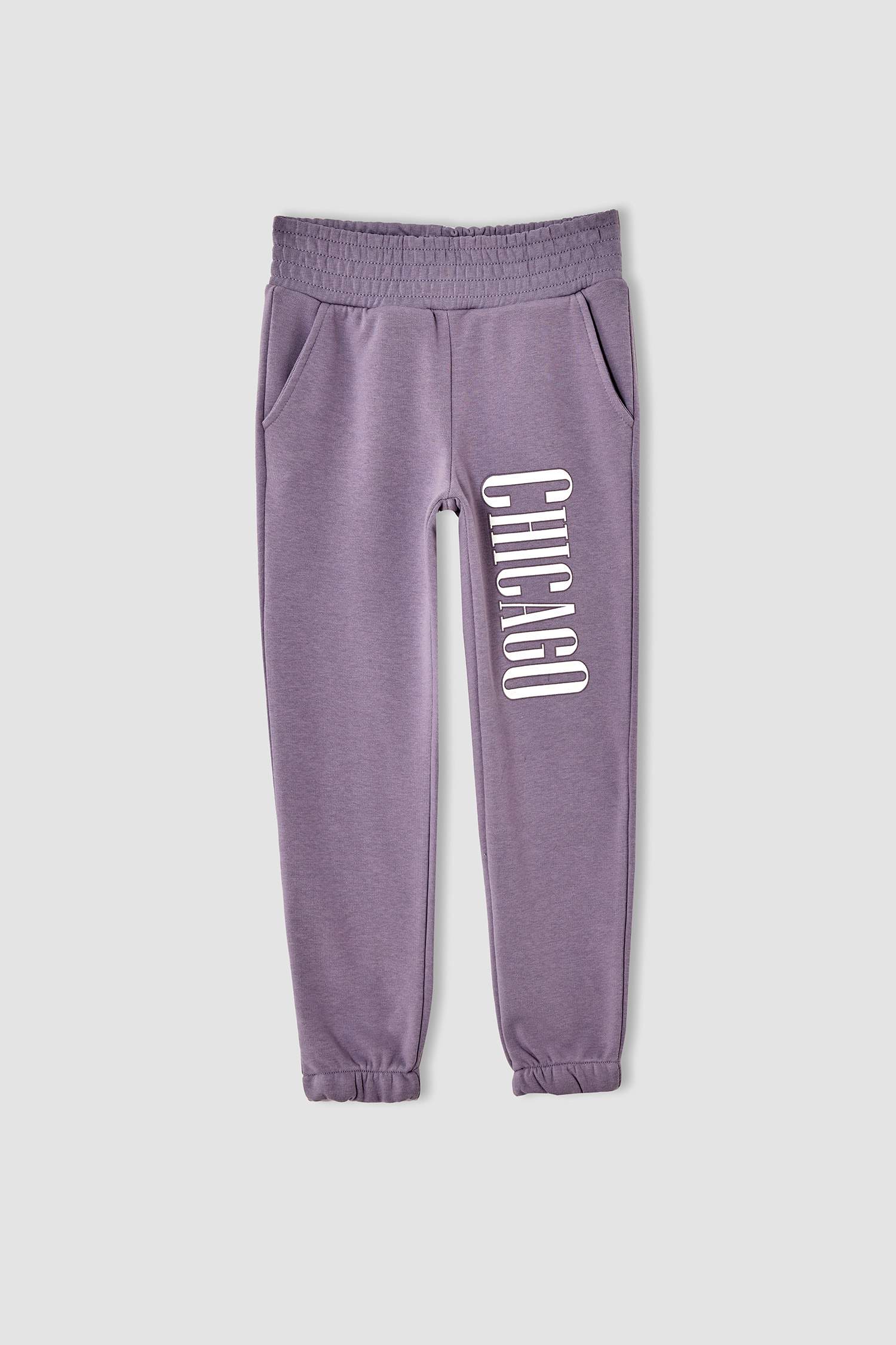 Kız Çocuk Relax Fit Slogan Baskılı Jogger Eşofman Altı