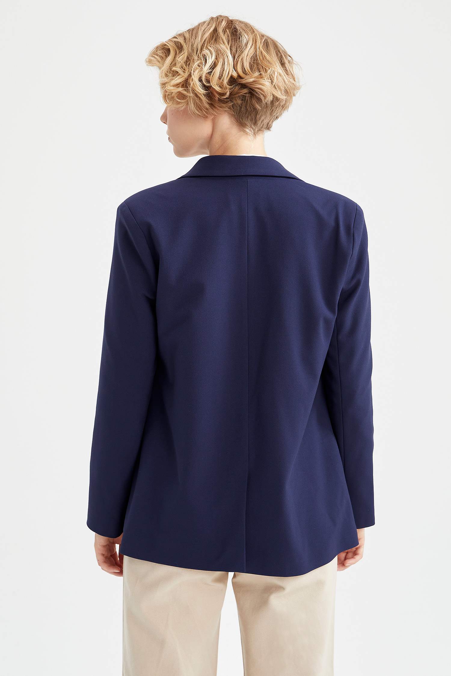 Fleto Cepli Relax Fit Uzun Kollu Blazer Ceket