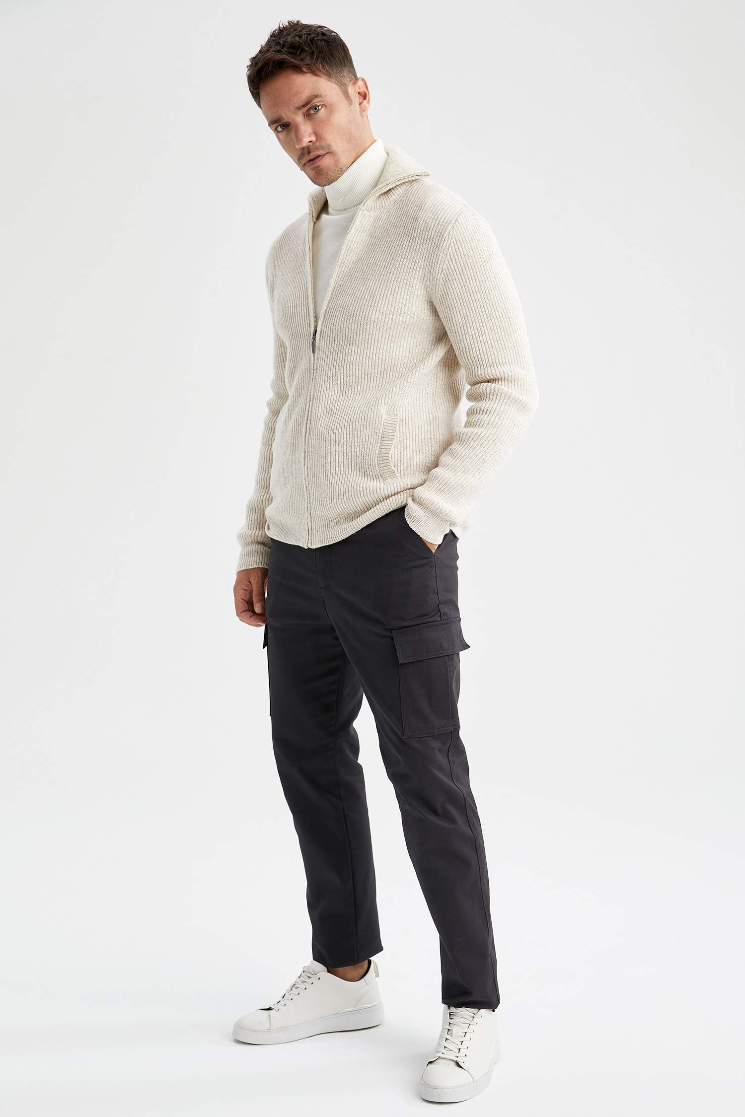 Kargo Fit Basic Chino Pantolon