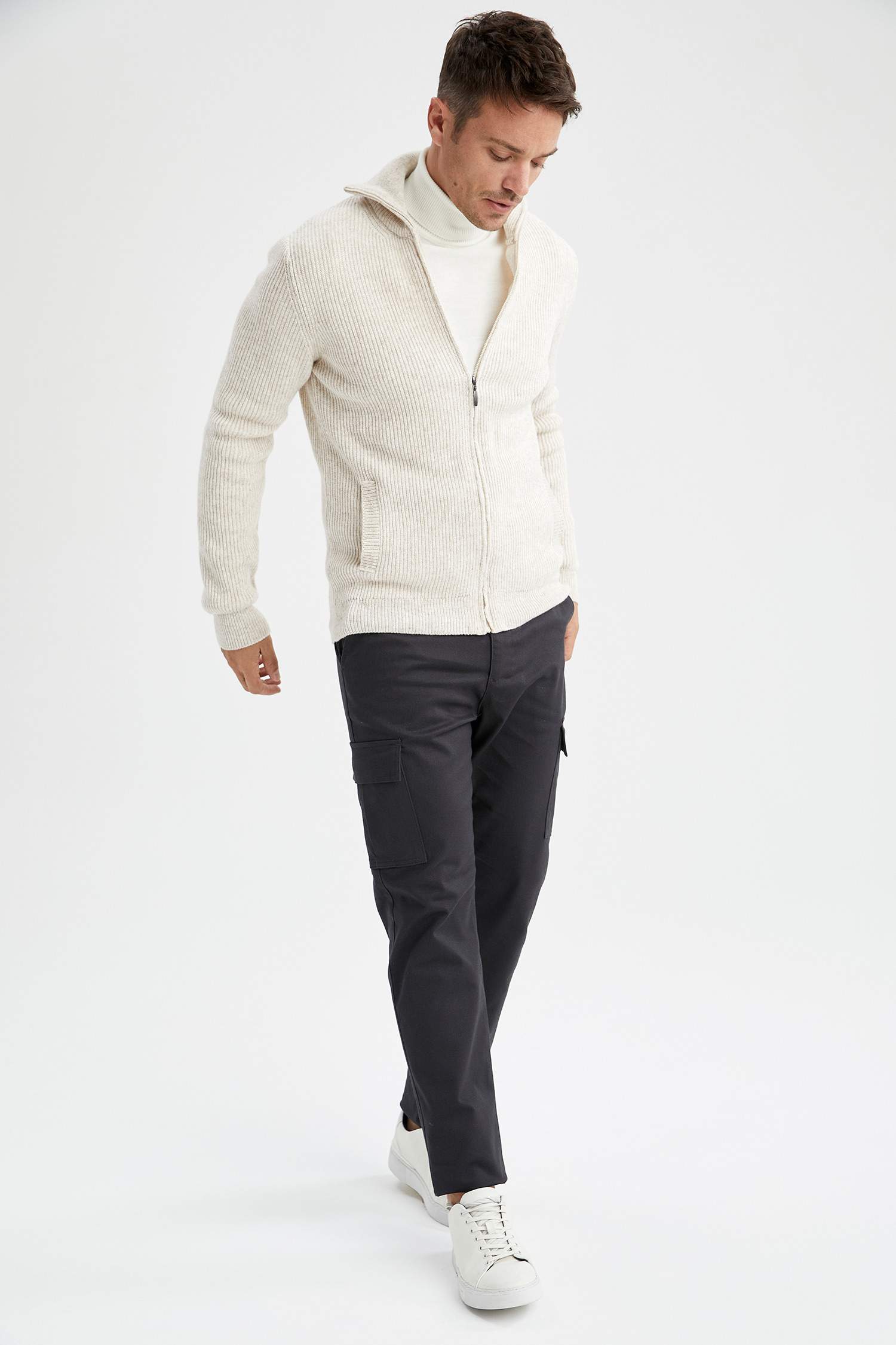 Kargo Fit Basic Chino Pantolon