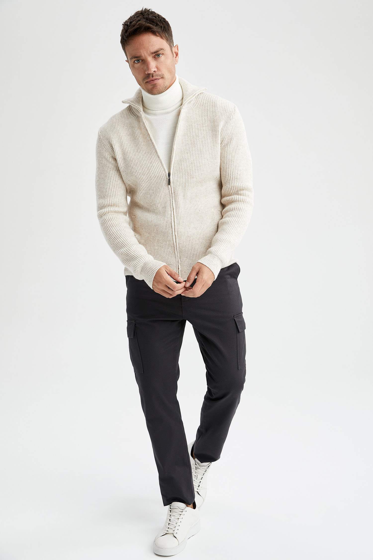 Kargo Fit Basic Chino Pantolon