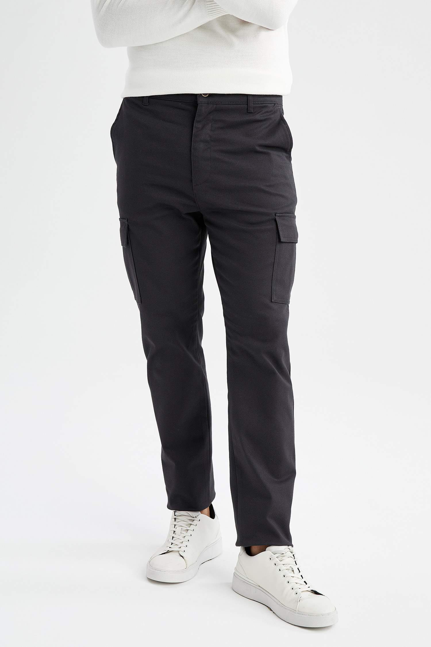 Kargo Fit Basic Chino Pantolon
