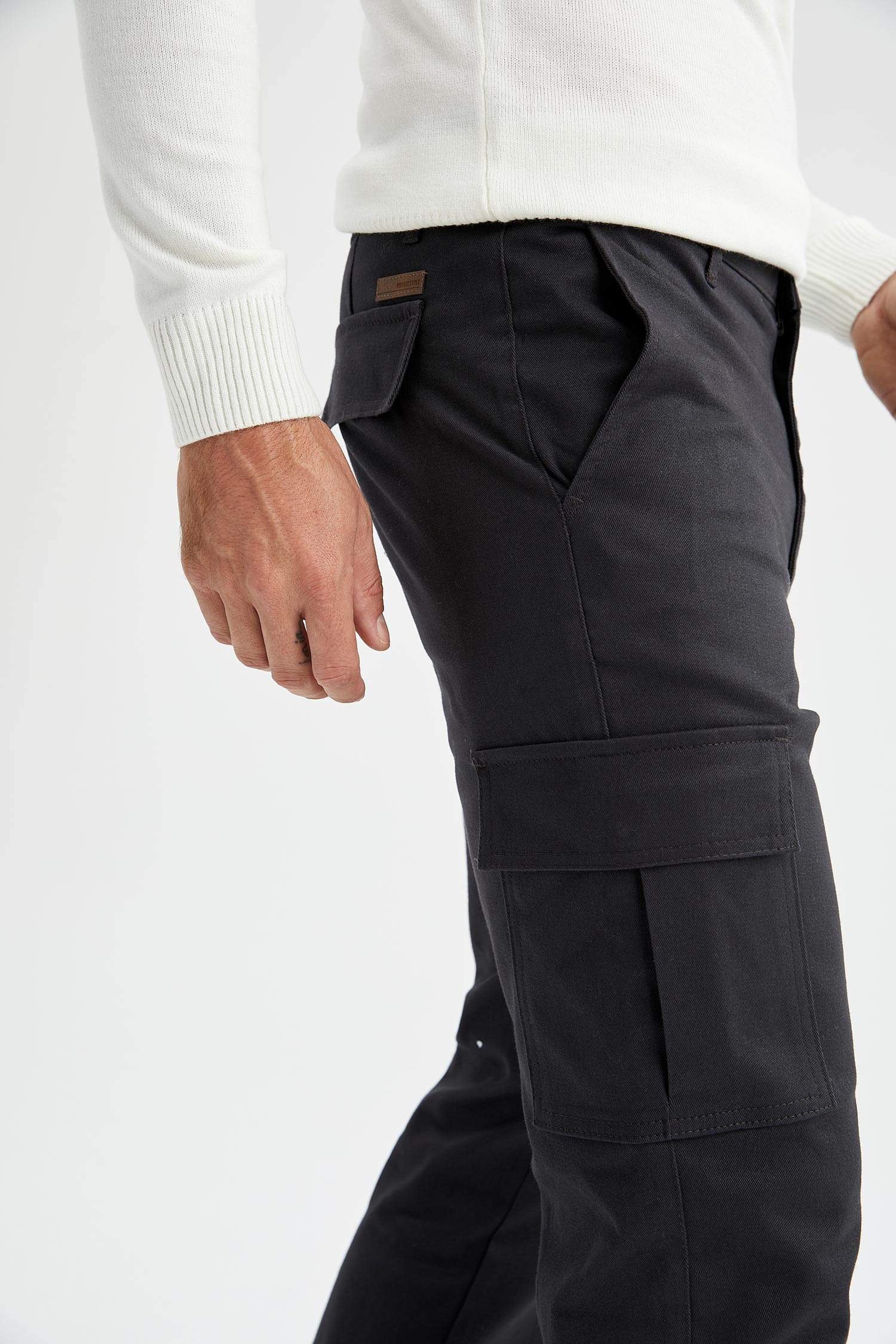 Kargo Fit Basic Chino Pantolon