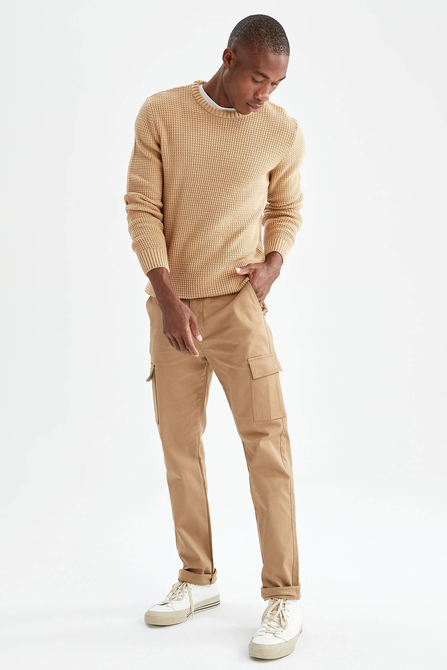 Kargo Fit Basic Chino Pantolon