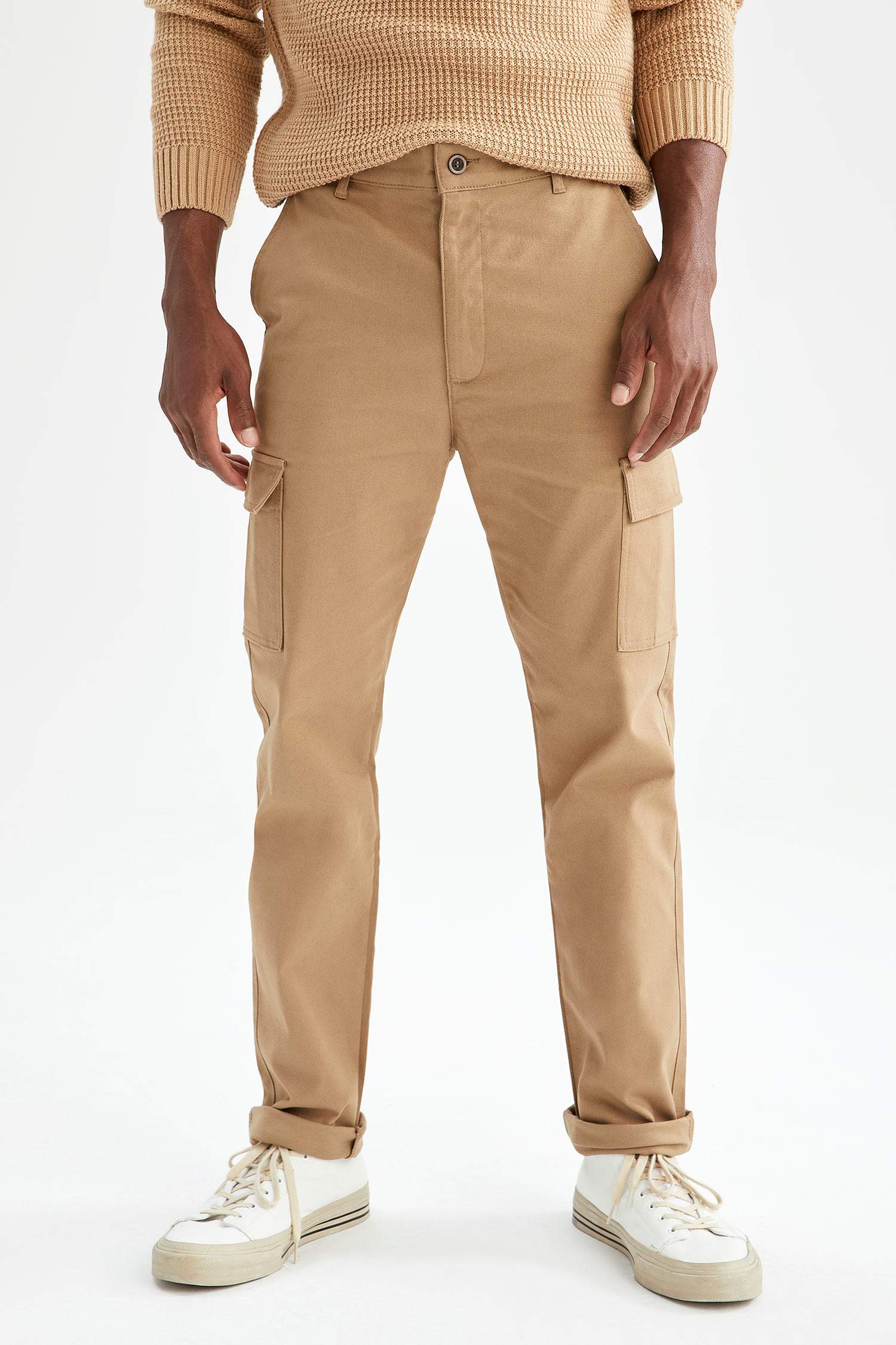 Kargo Fit Basic Chino Pantolon