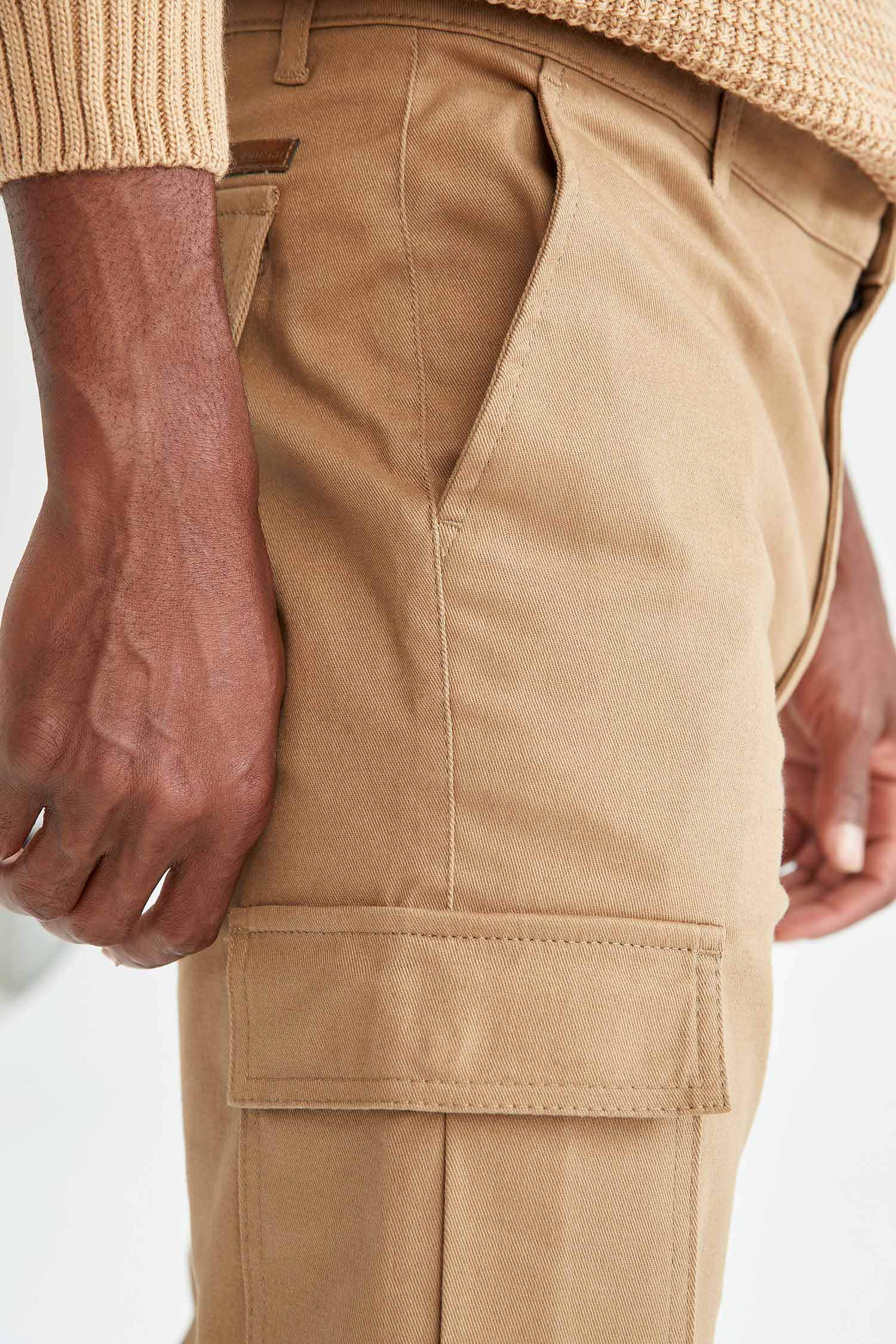 Kargo Fit Basic Chino Pantolon