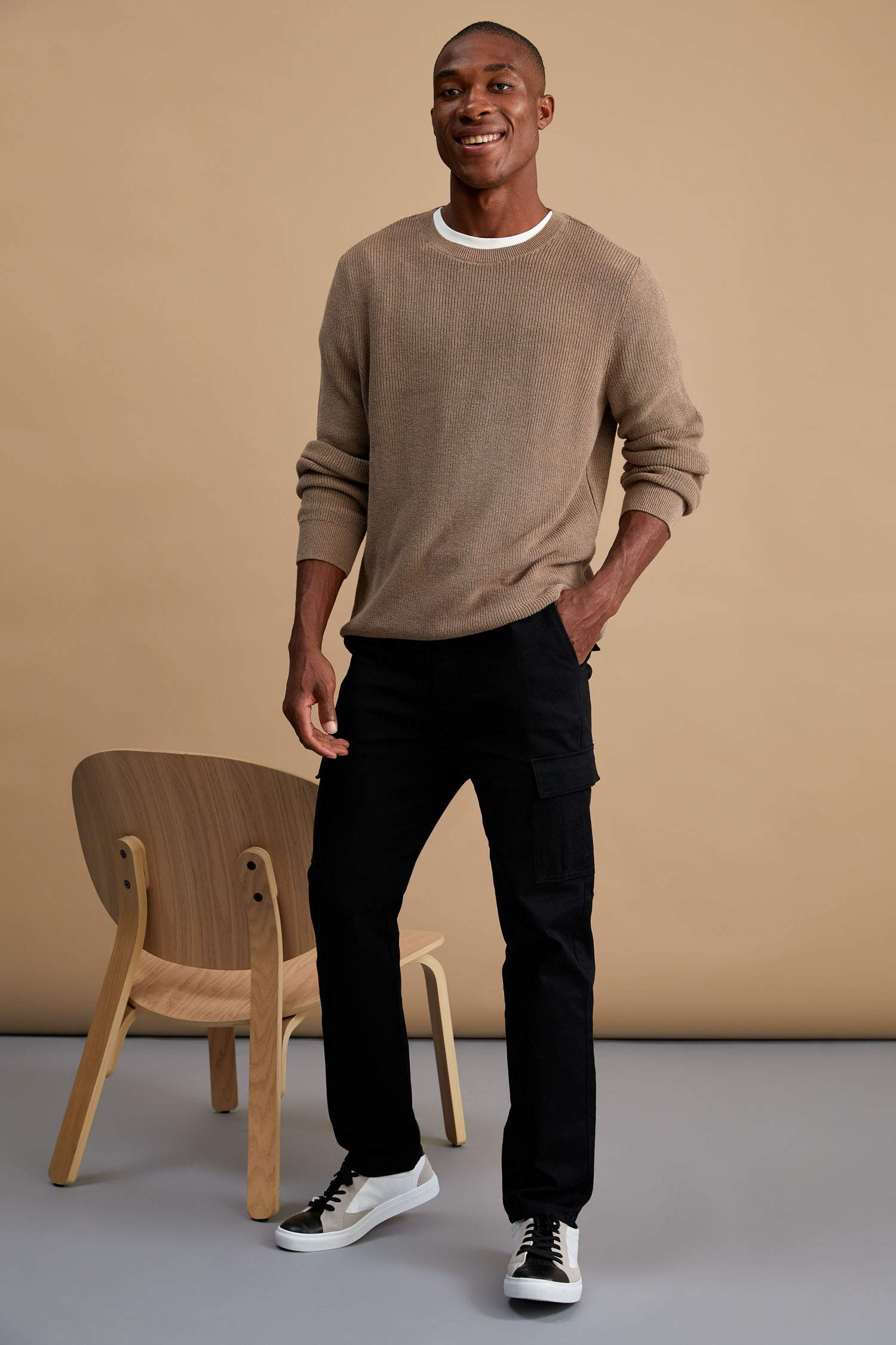 Kargo Fit Basic Chino Pantolon