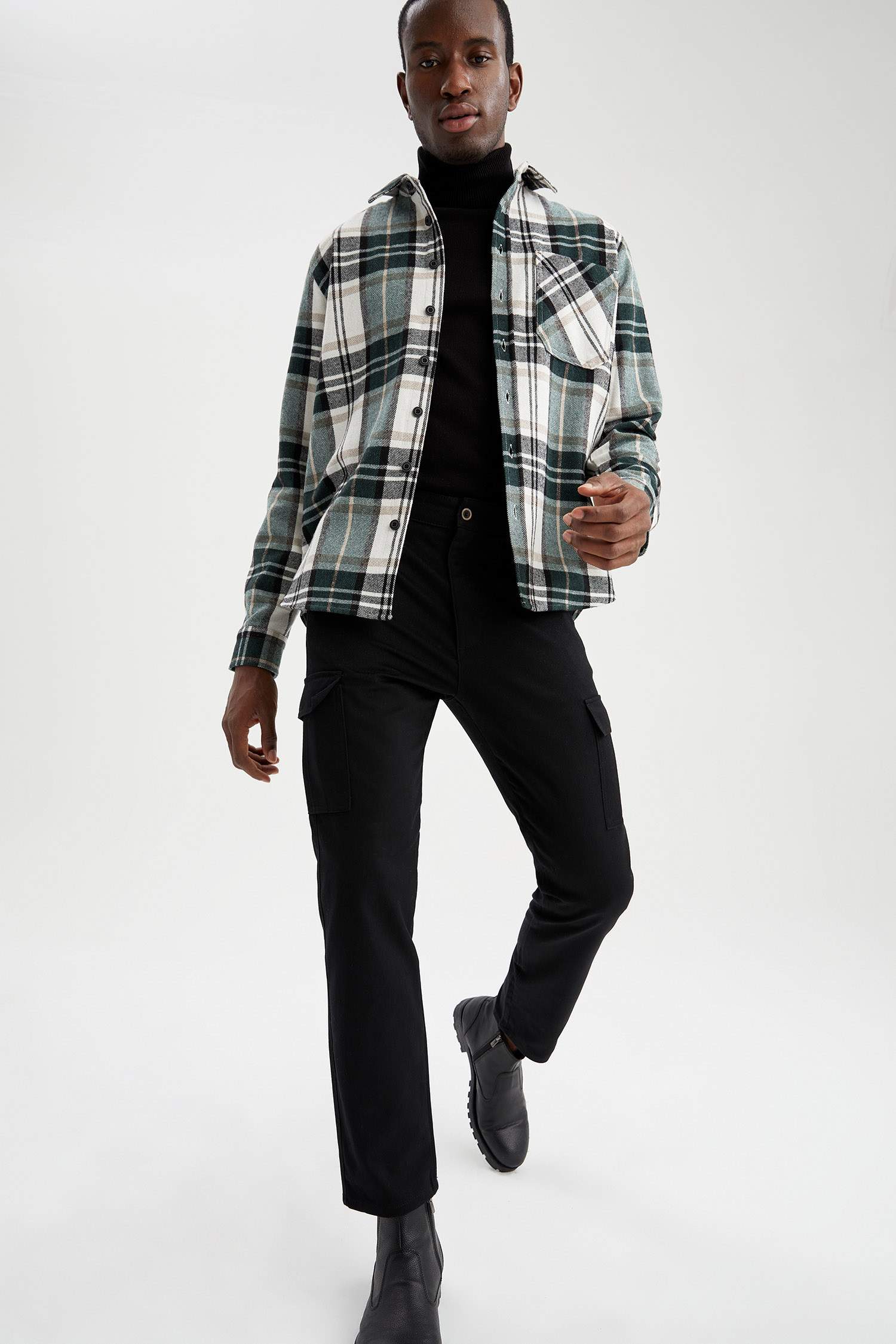 Kargo Fit Basic Chino Pantolon