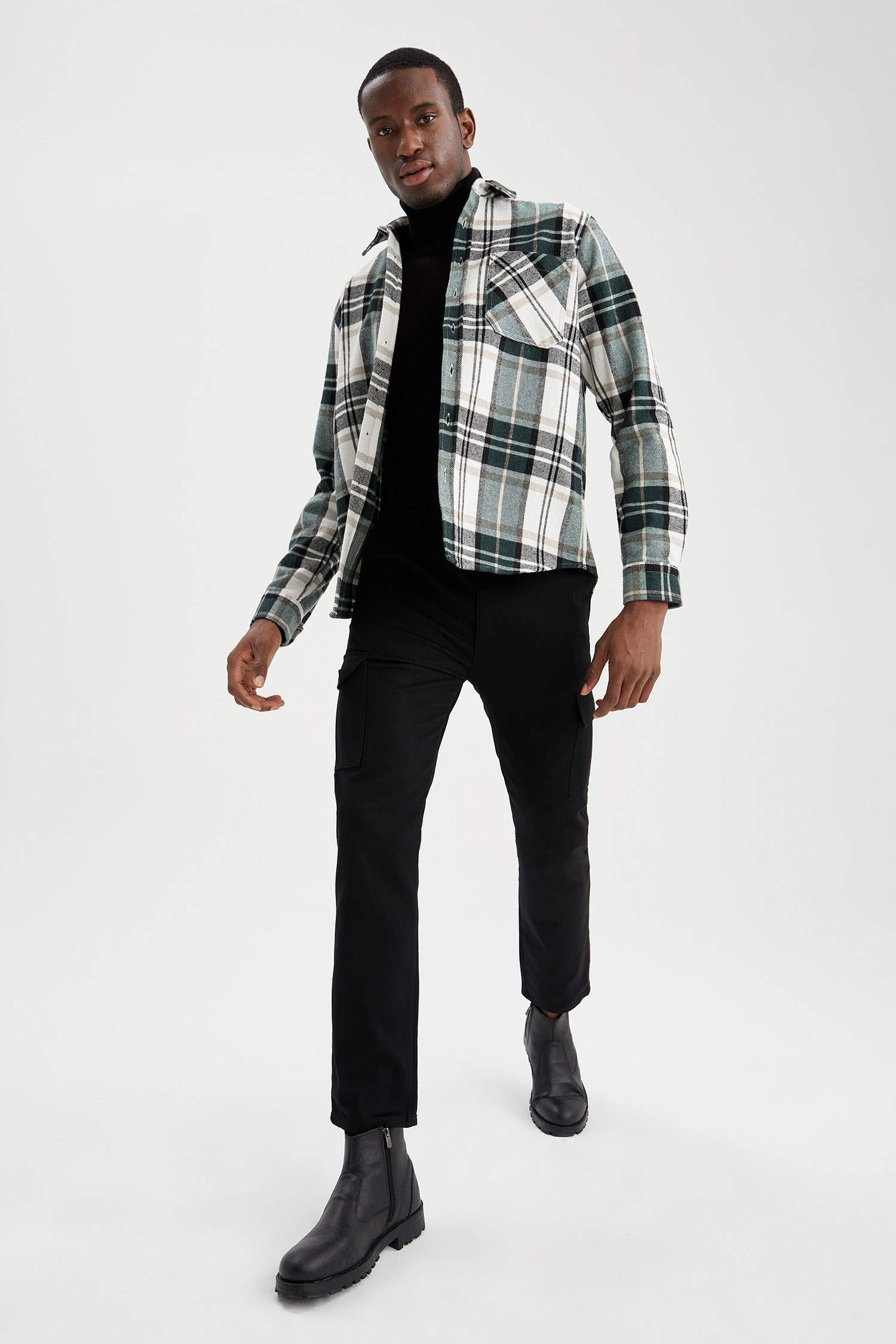 Kargo Fit Basic Chino Pantolon