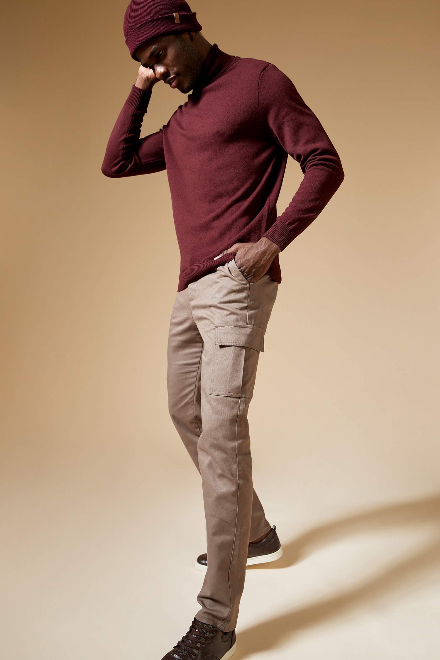 Kargo Fit Basic Chino Pantolon