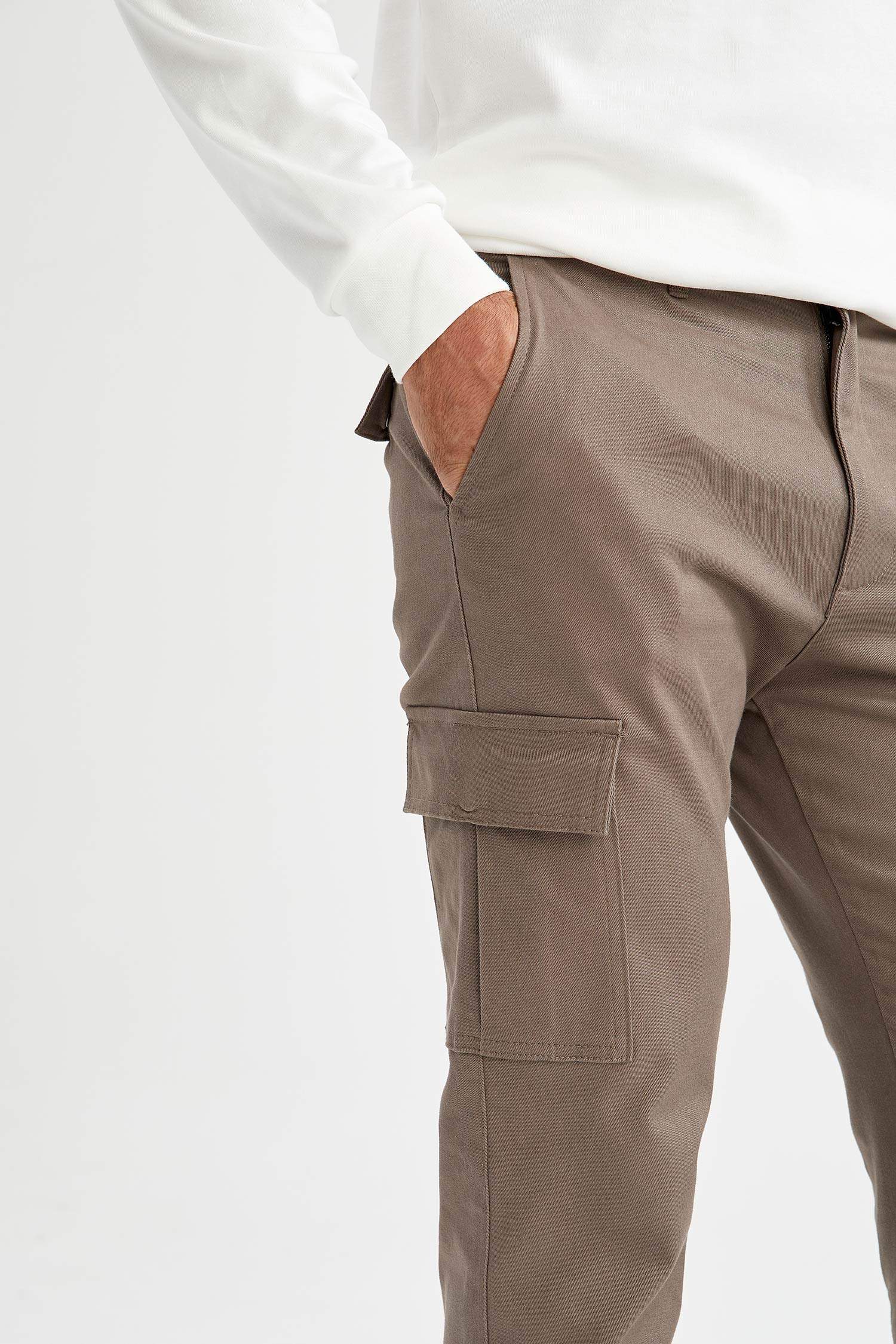 Kargo Fit Basic Chino Pantolon