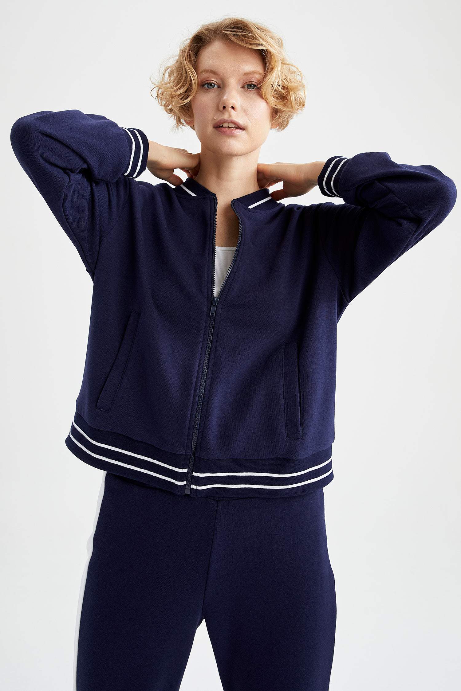 Hakim Yaka Cepli Relax Fit Bomber Ceket