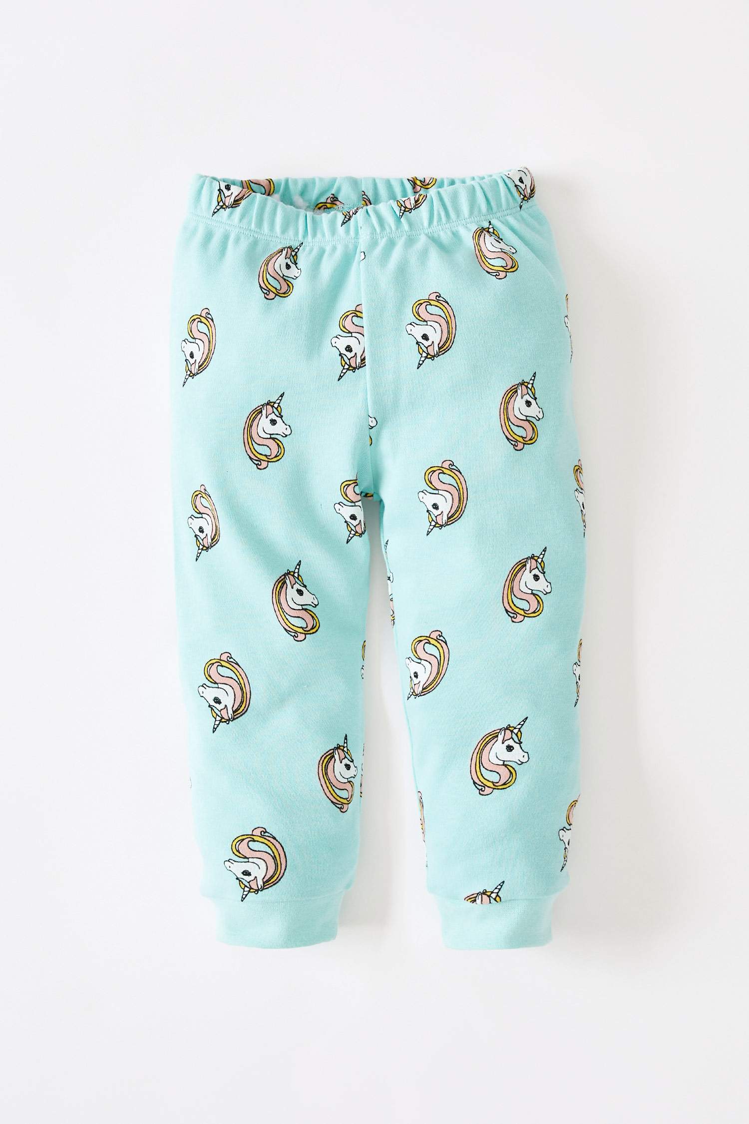 Kız Bebek Unicorn Desenli Uzun Kollu Pamuklu Pijama Takım